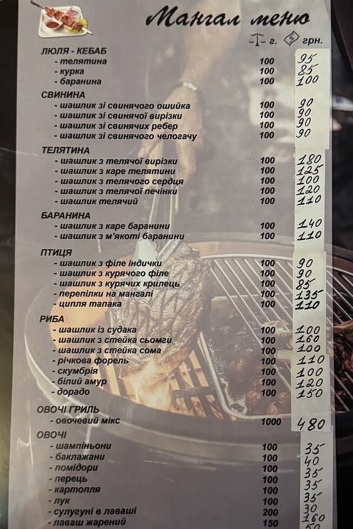 Мангал menu 1