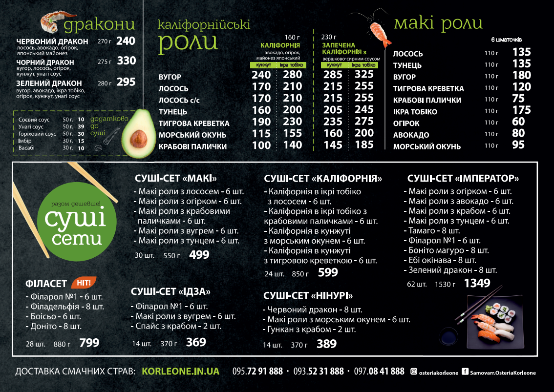 Osteria Korleone menu 3
