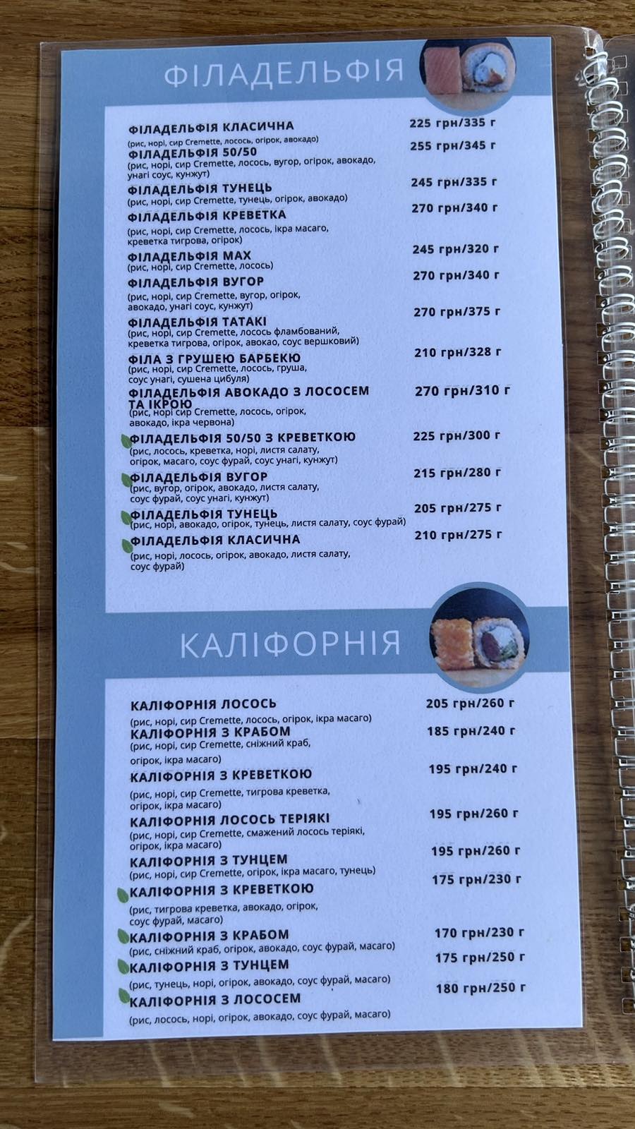 Panda My Family menu 1