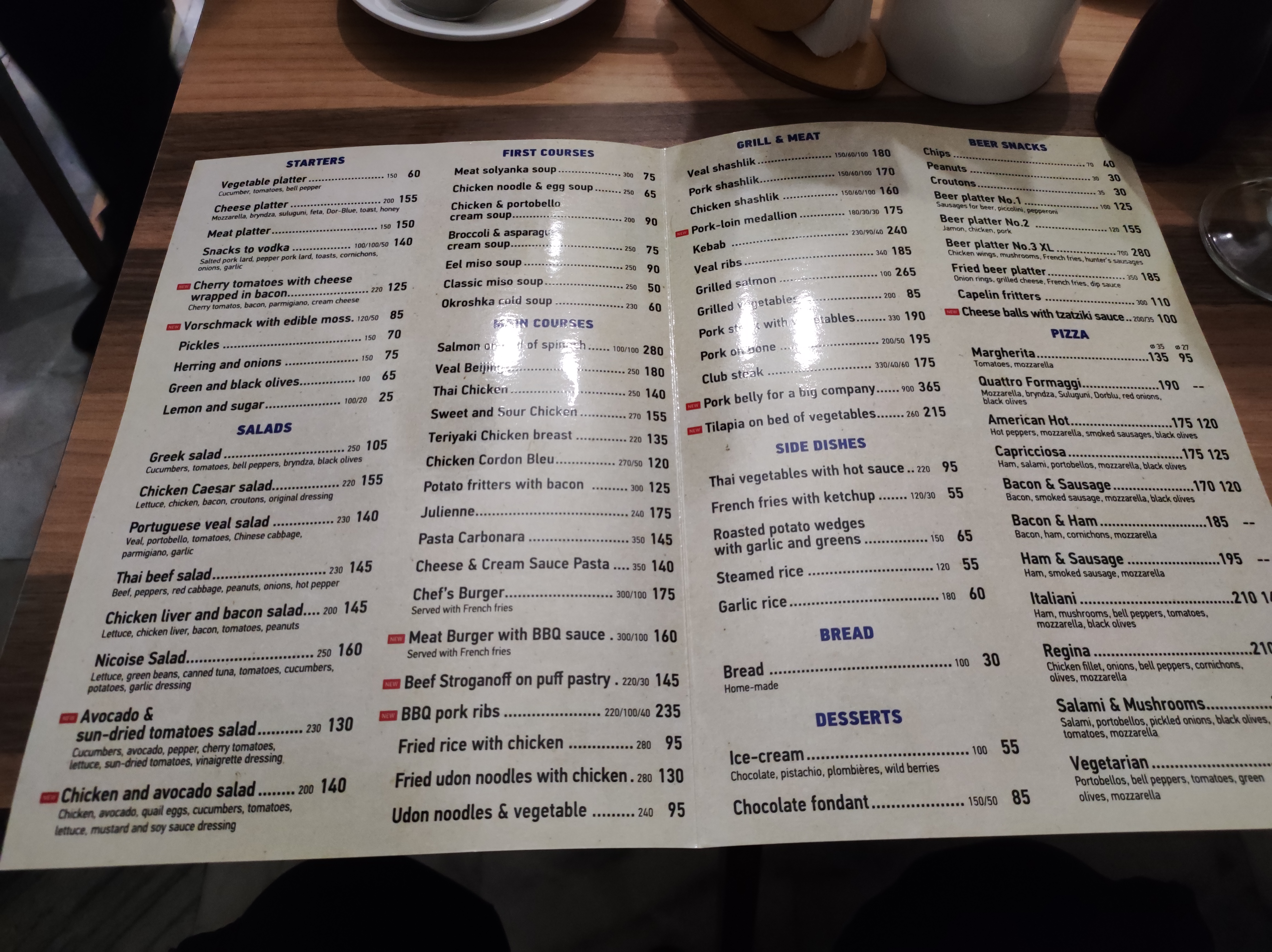 iБАР menu 5