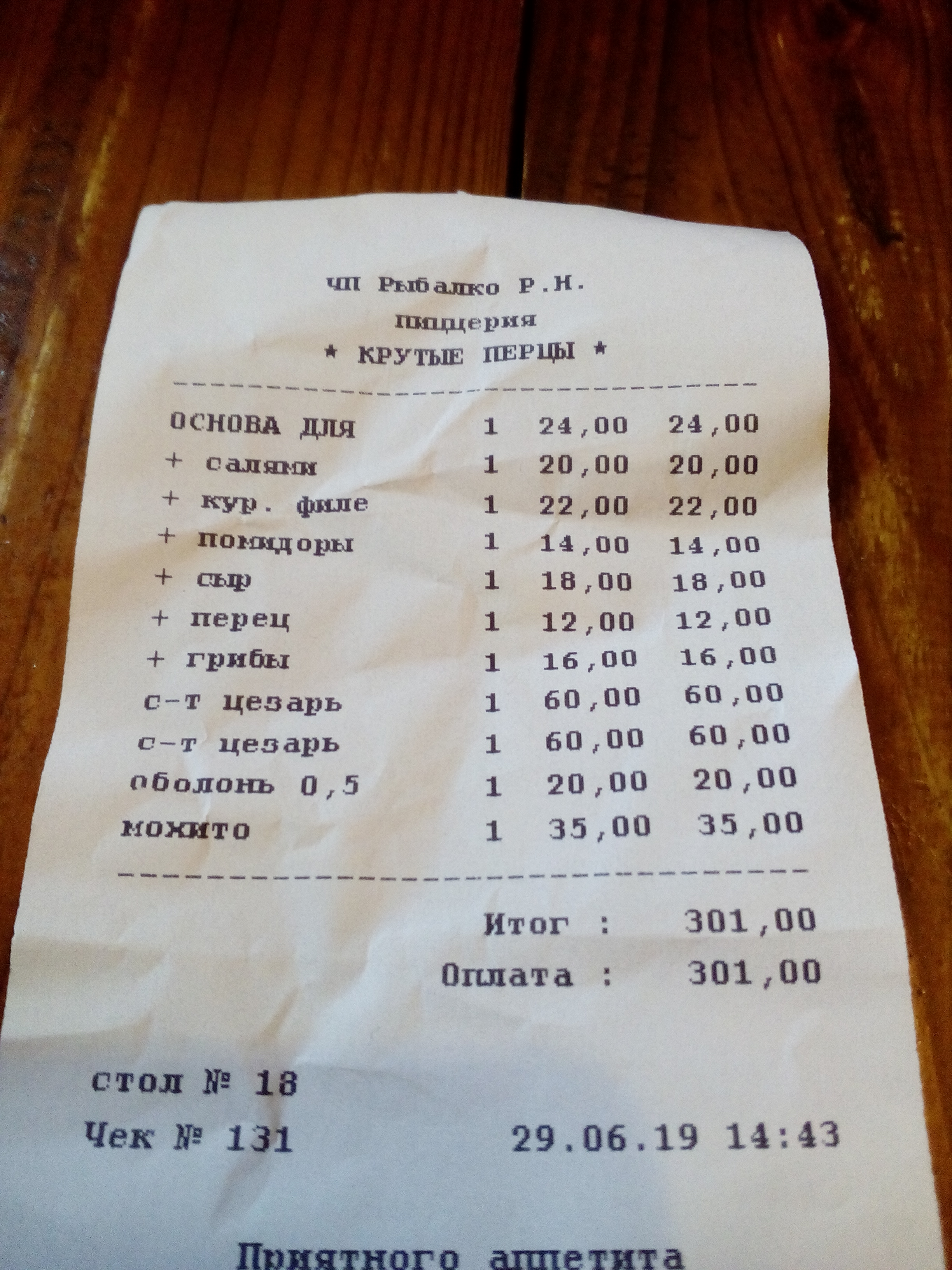 Kruti Pertsi menu 4