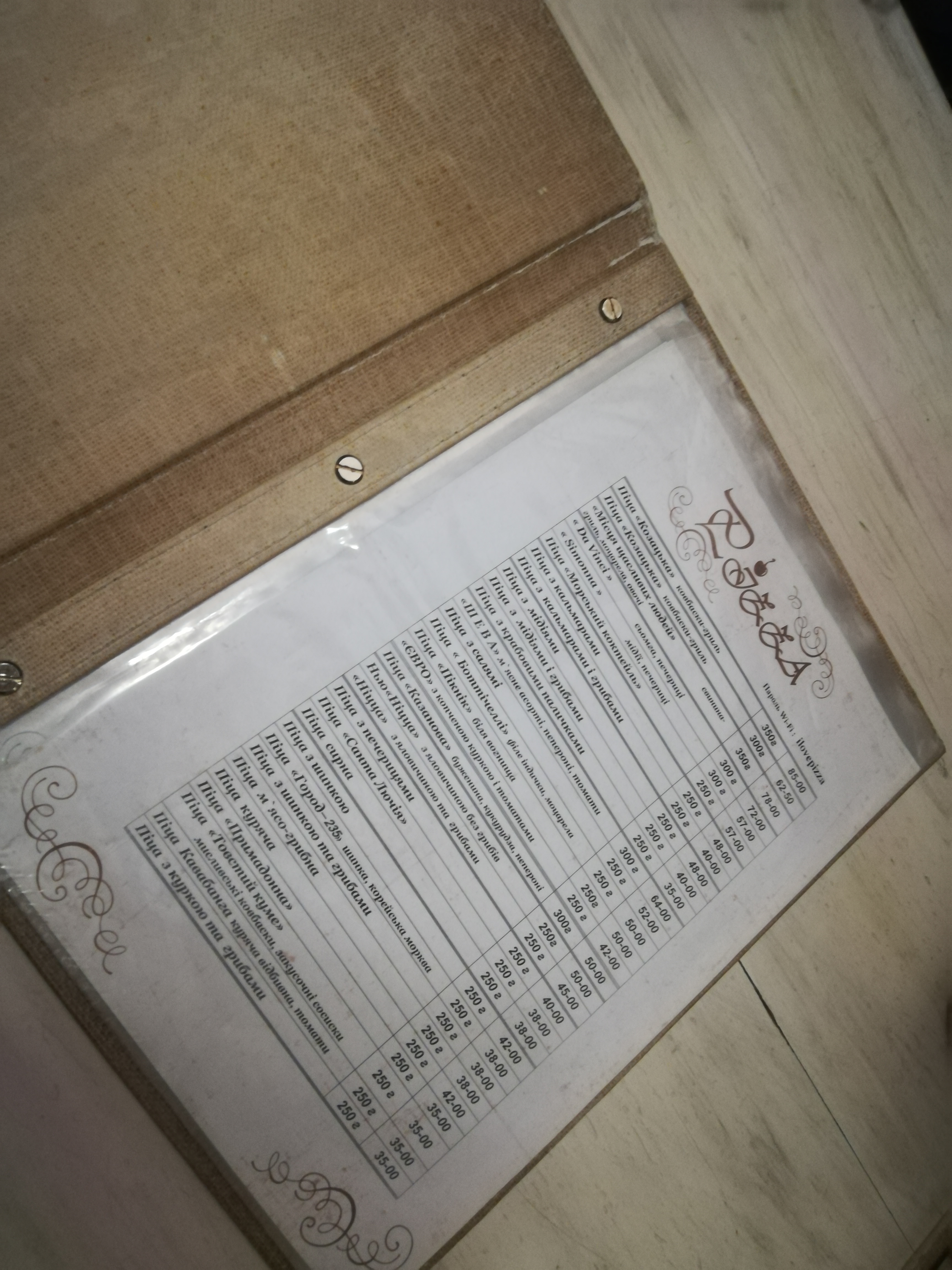 Pitseriya Na Lenina menu 2