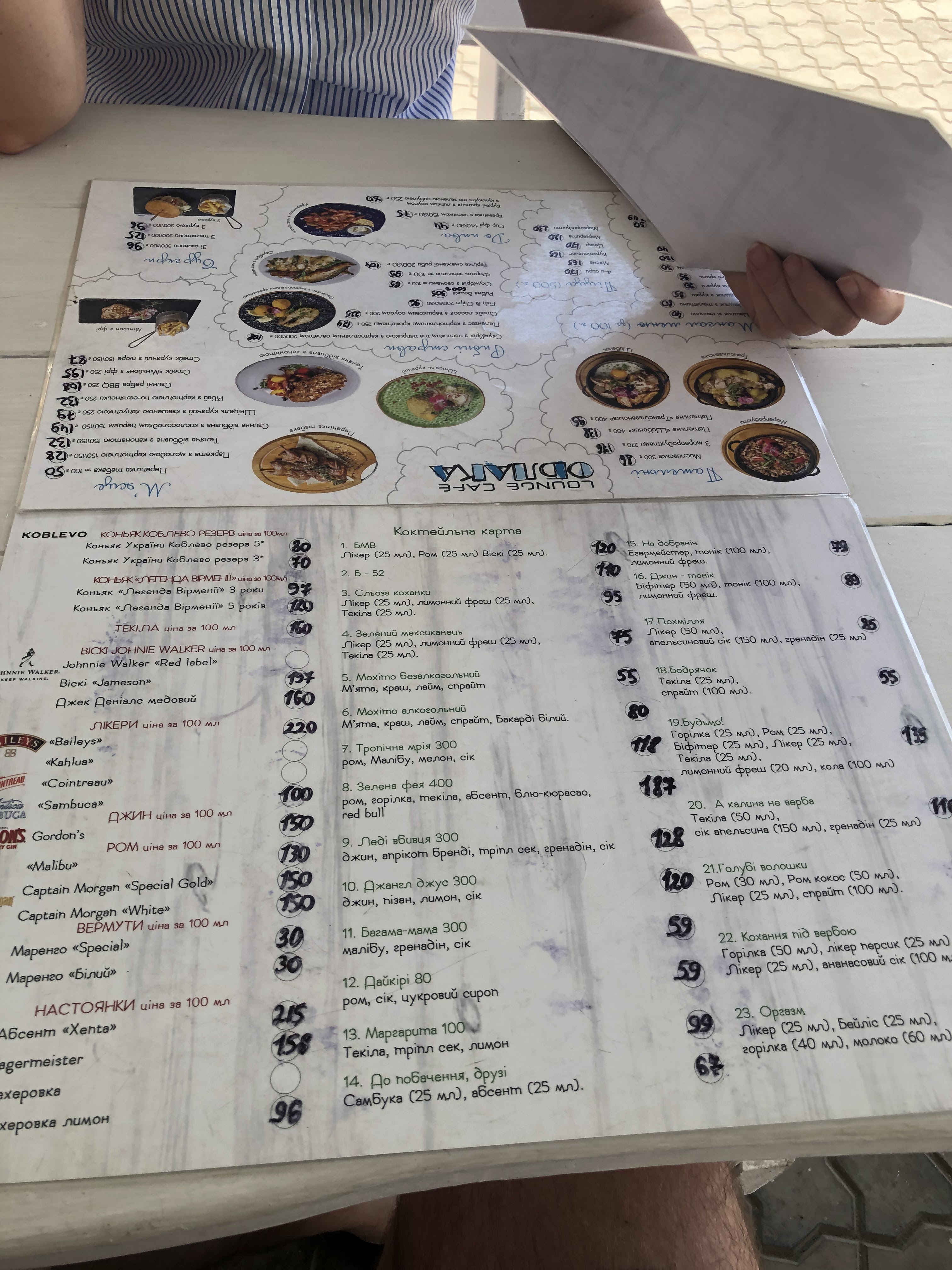 Laundzh Kafe "Khmary" menu 1