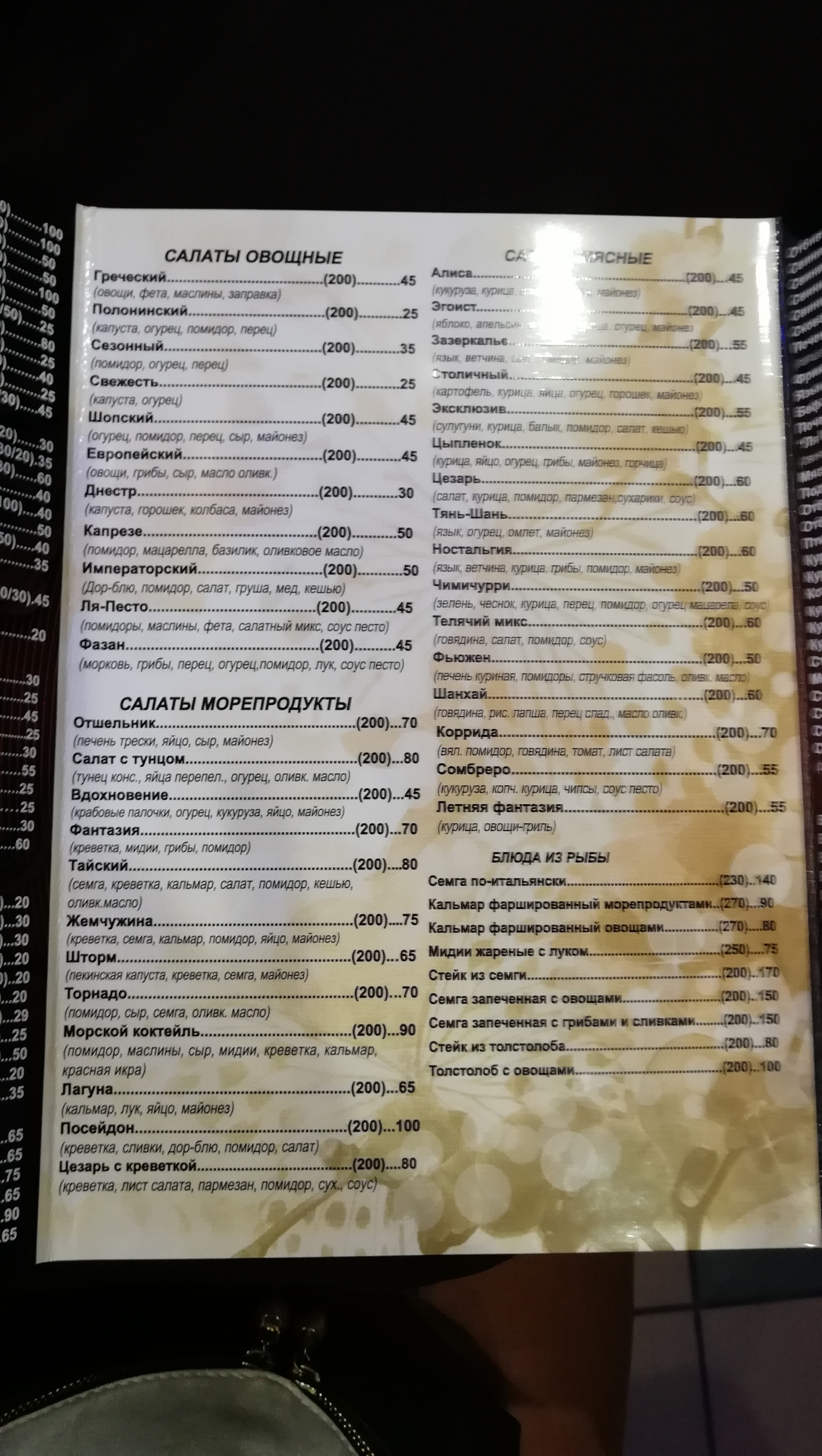 Alisa menu 1