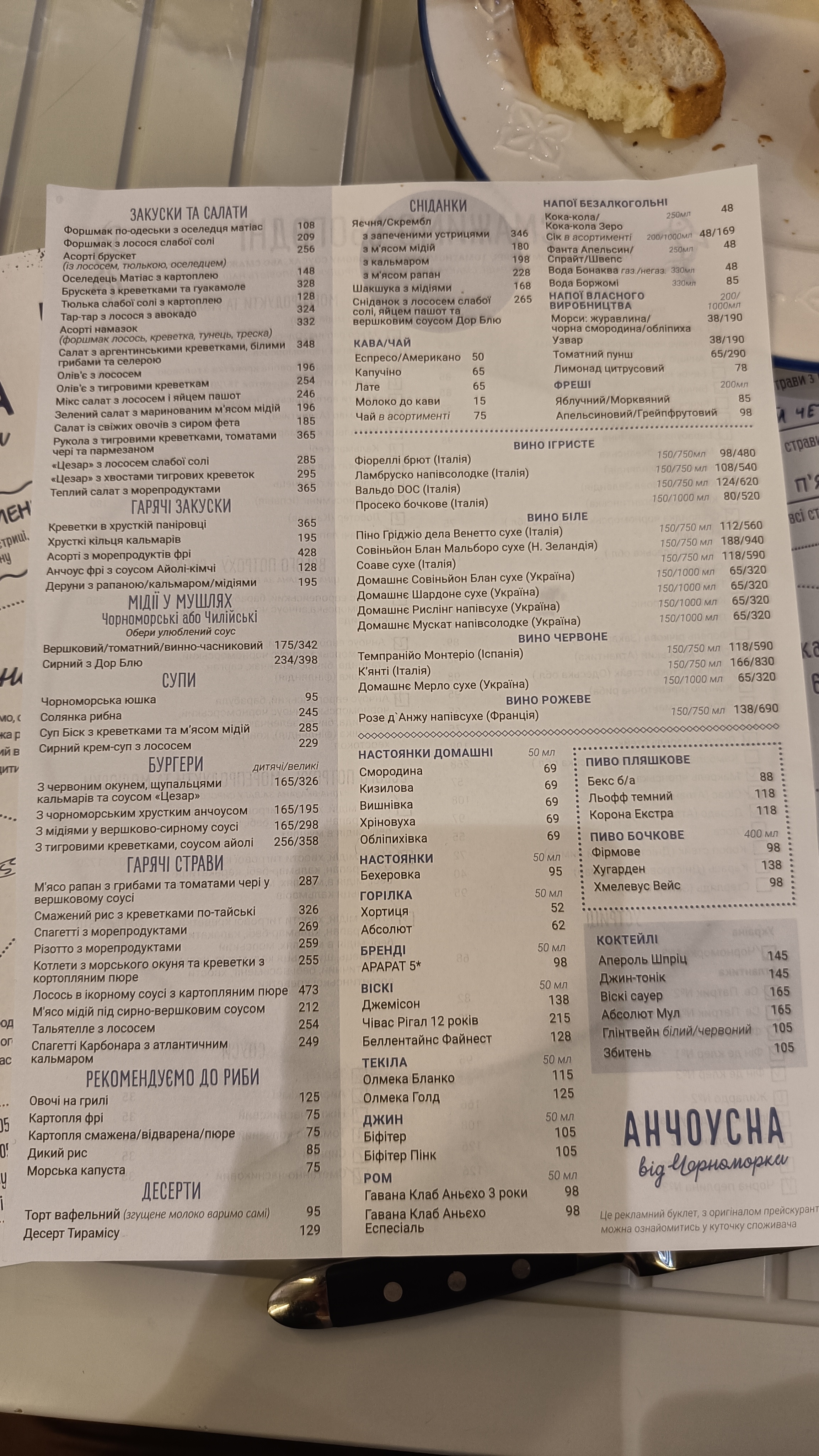 Анчоусна від Чорноморки menu 8