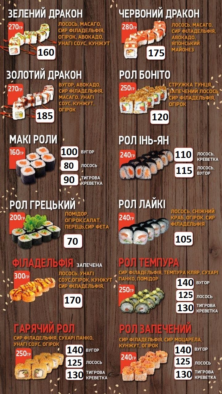 Суши & Пицца gastro menu 1