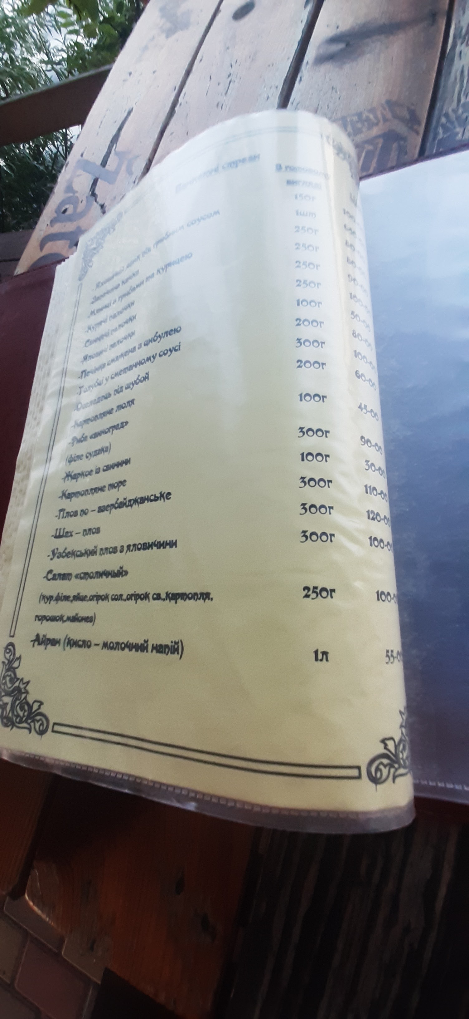 Kafe-Bar "Park" menu 9