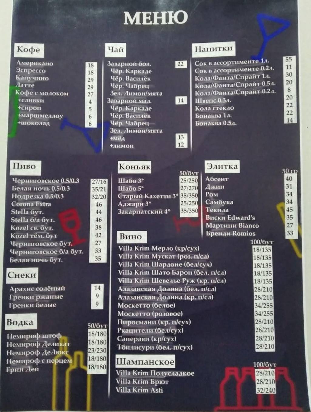 Kafe "Diana" menu 2