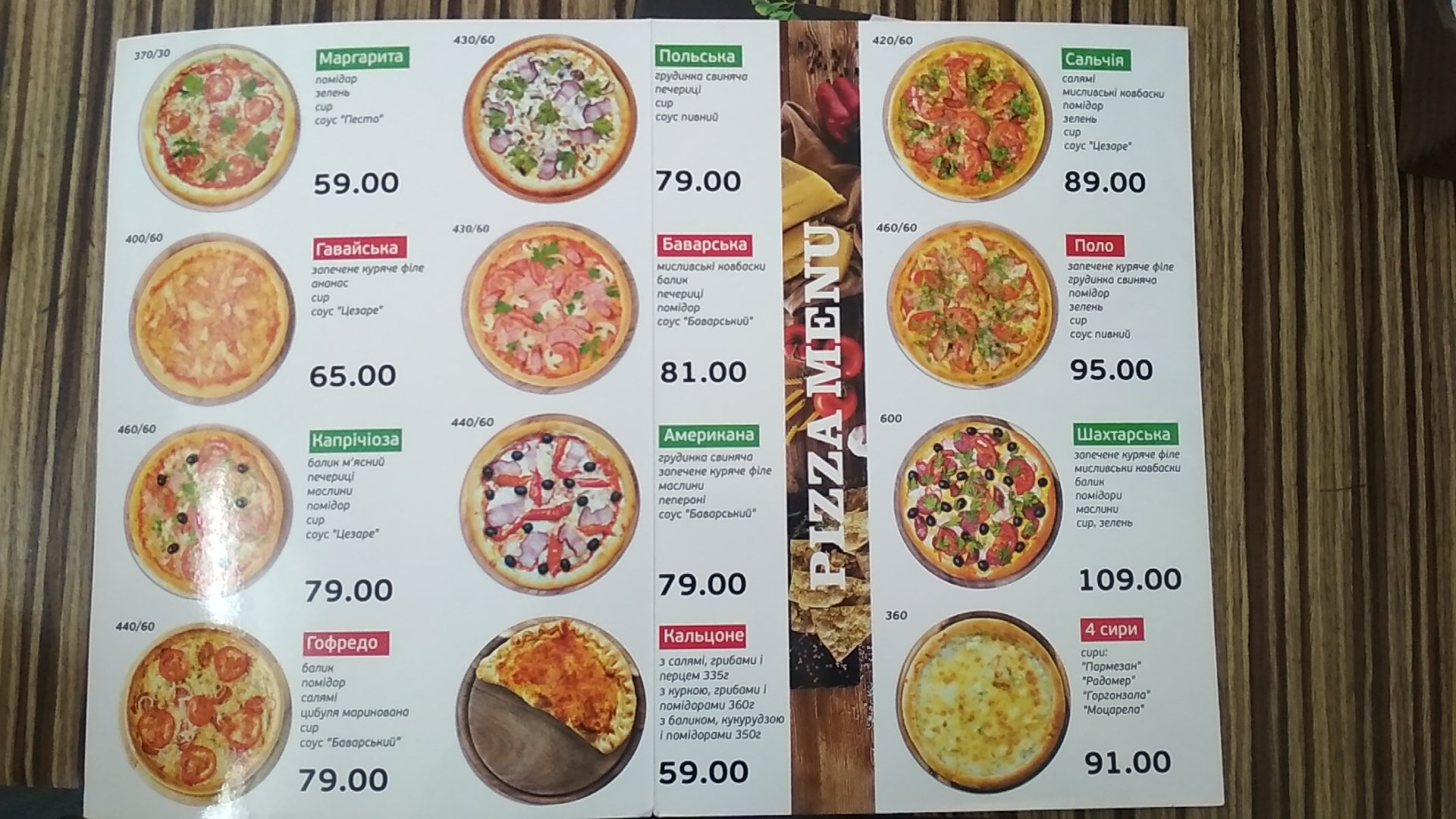 Pizza Celentano menu 9