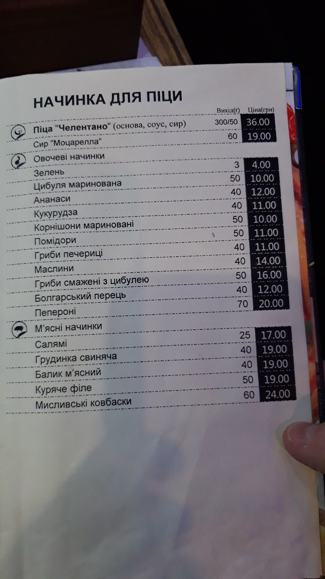 Pizza Celentano menu 10