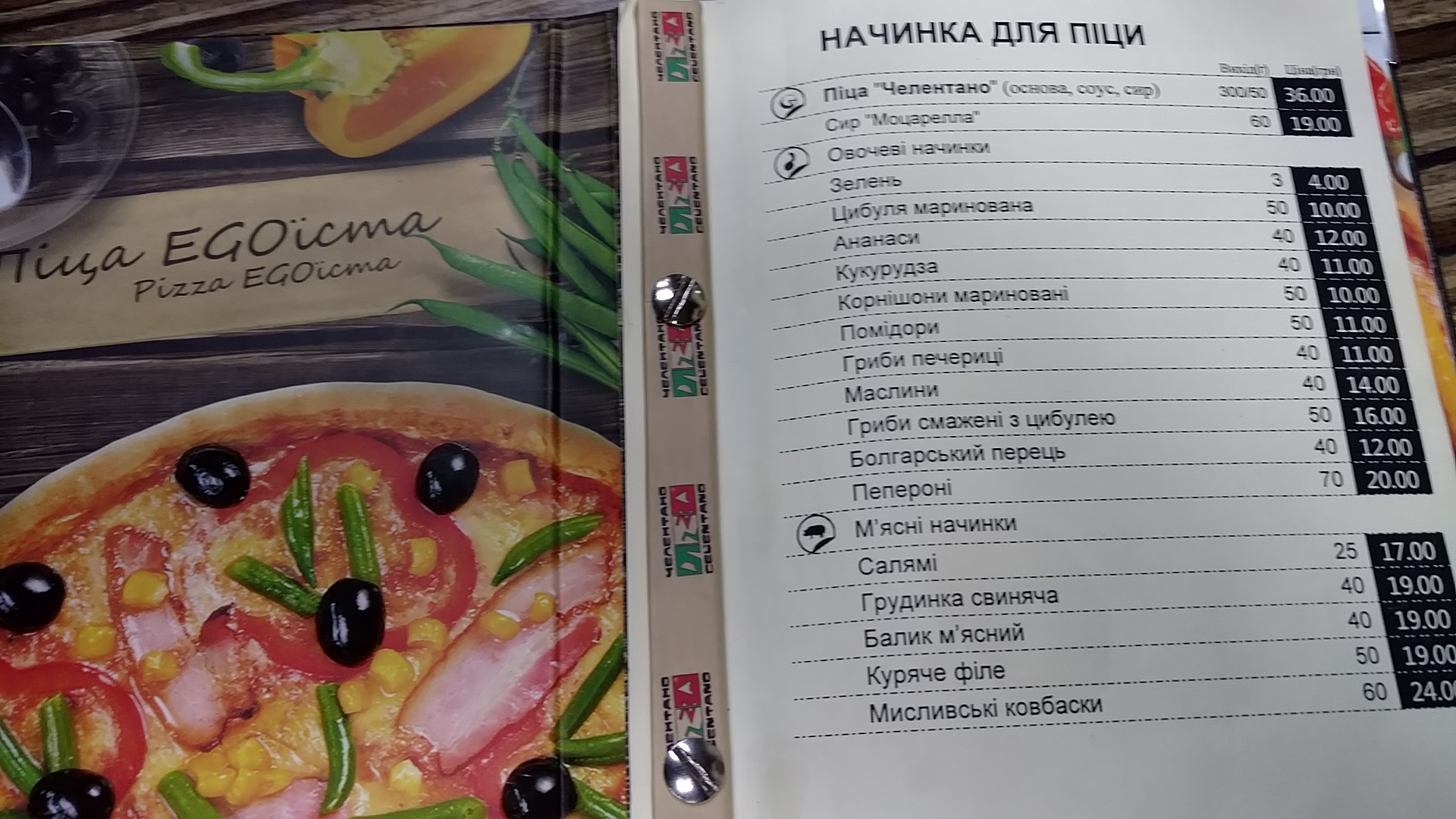 Pizza Celentano menu 12