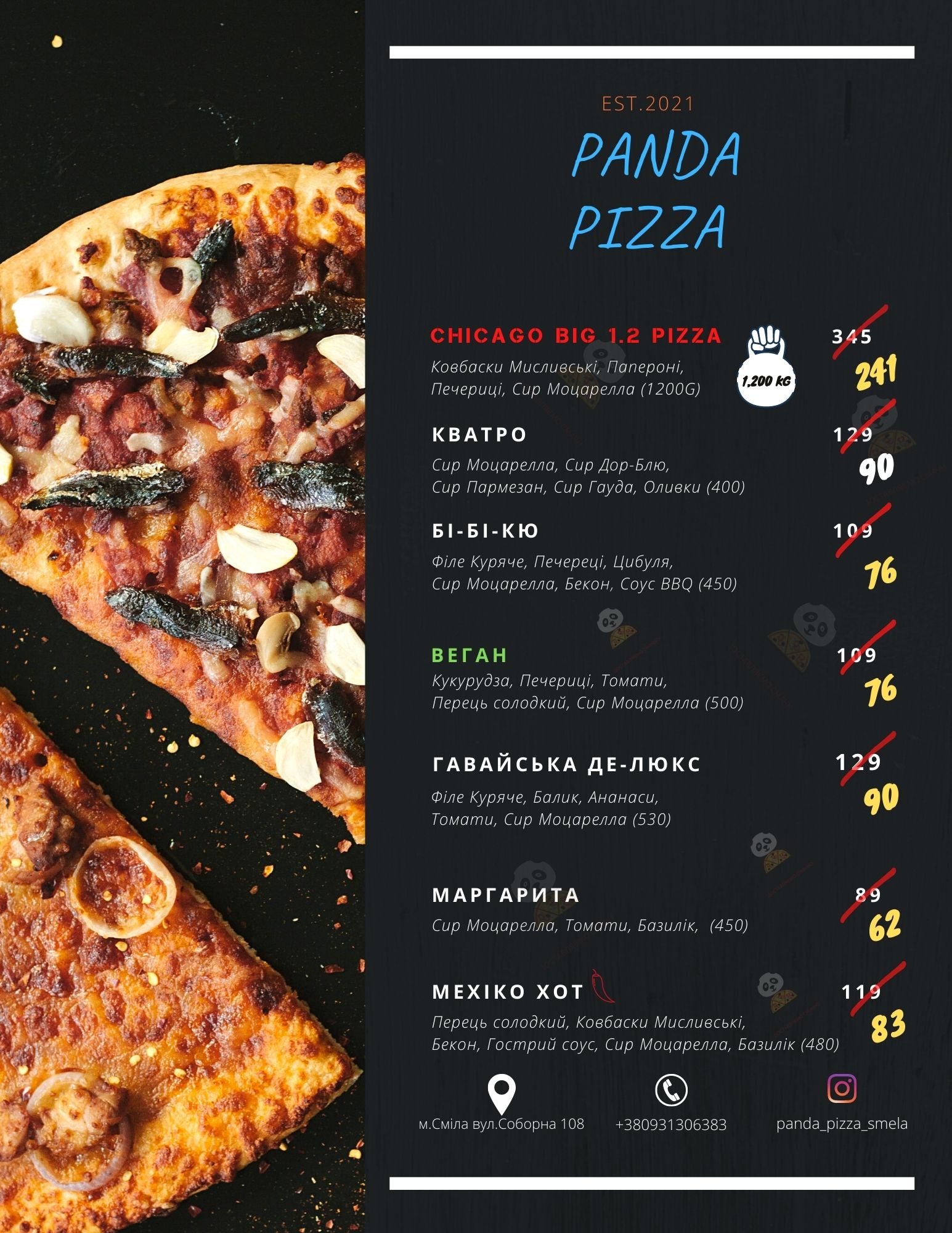 Panda Pizza menu 1