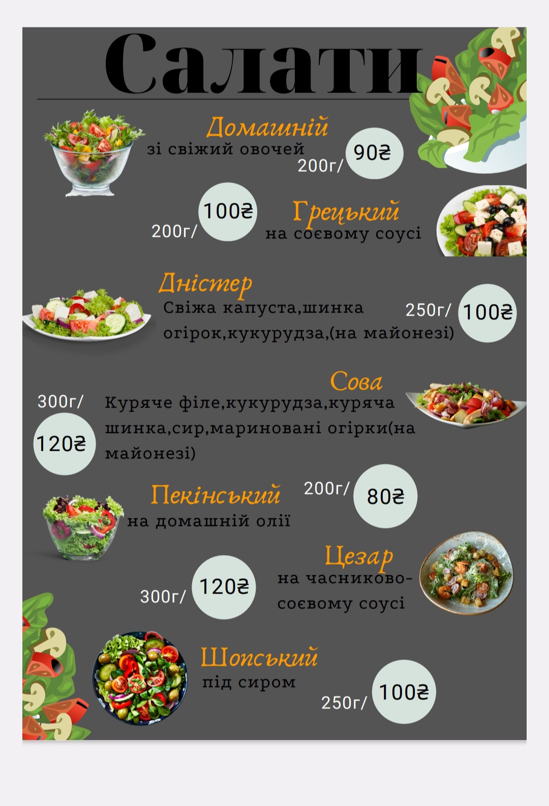 Shashlychnyi Riad menu 2