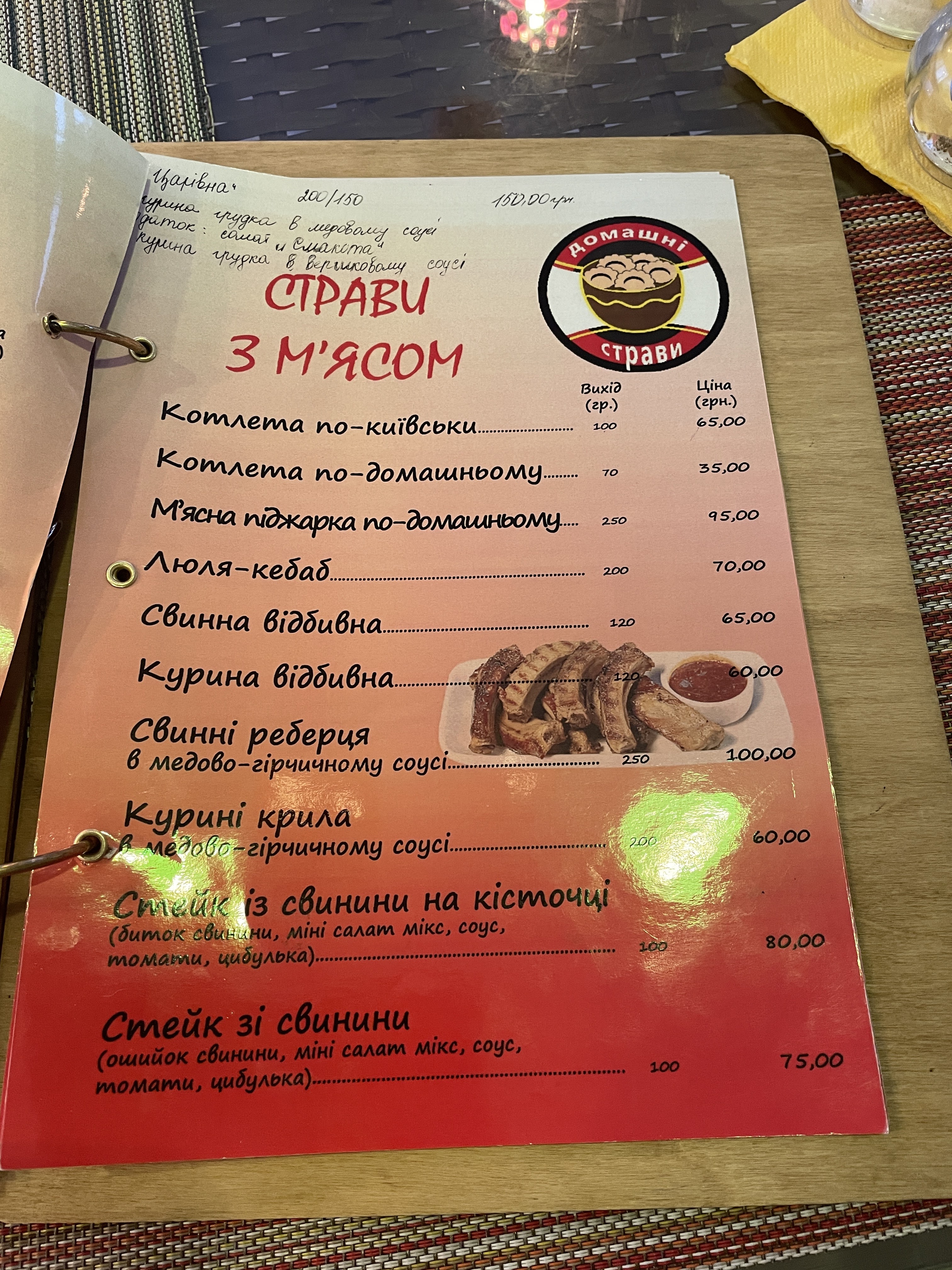 Kafe "Chas Poyisty", Mahazyn "Krute Tisto" menu 2