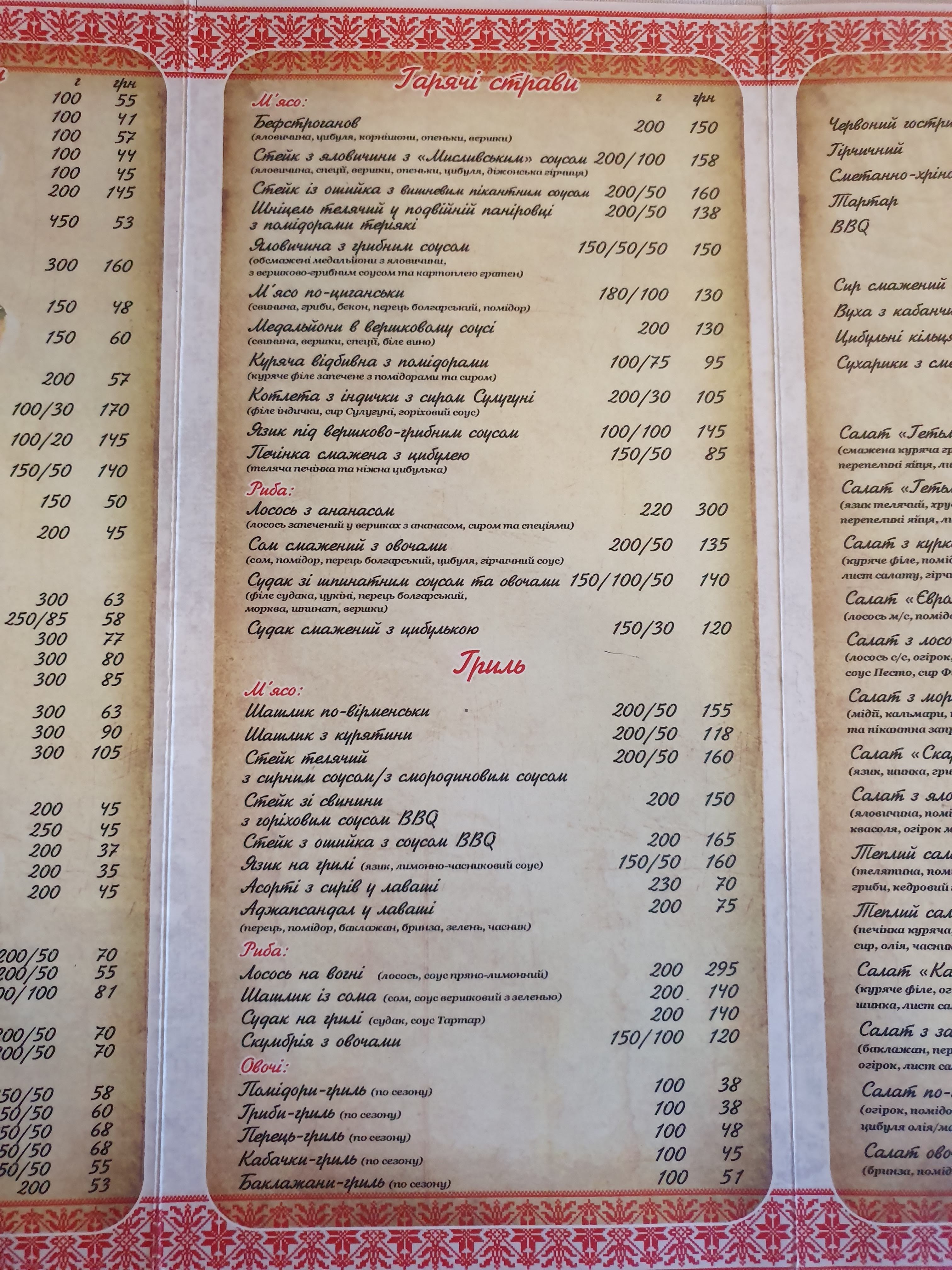 Khutirets menu 8