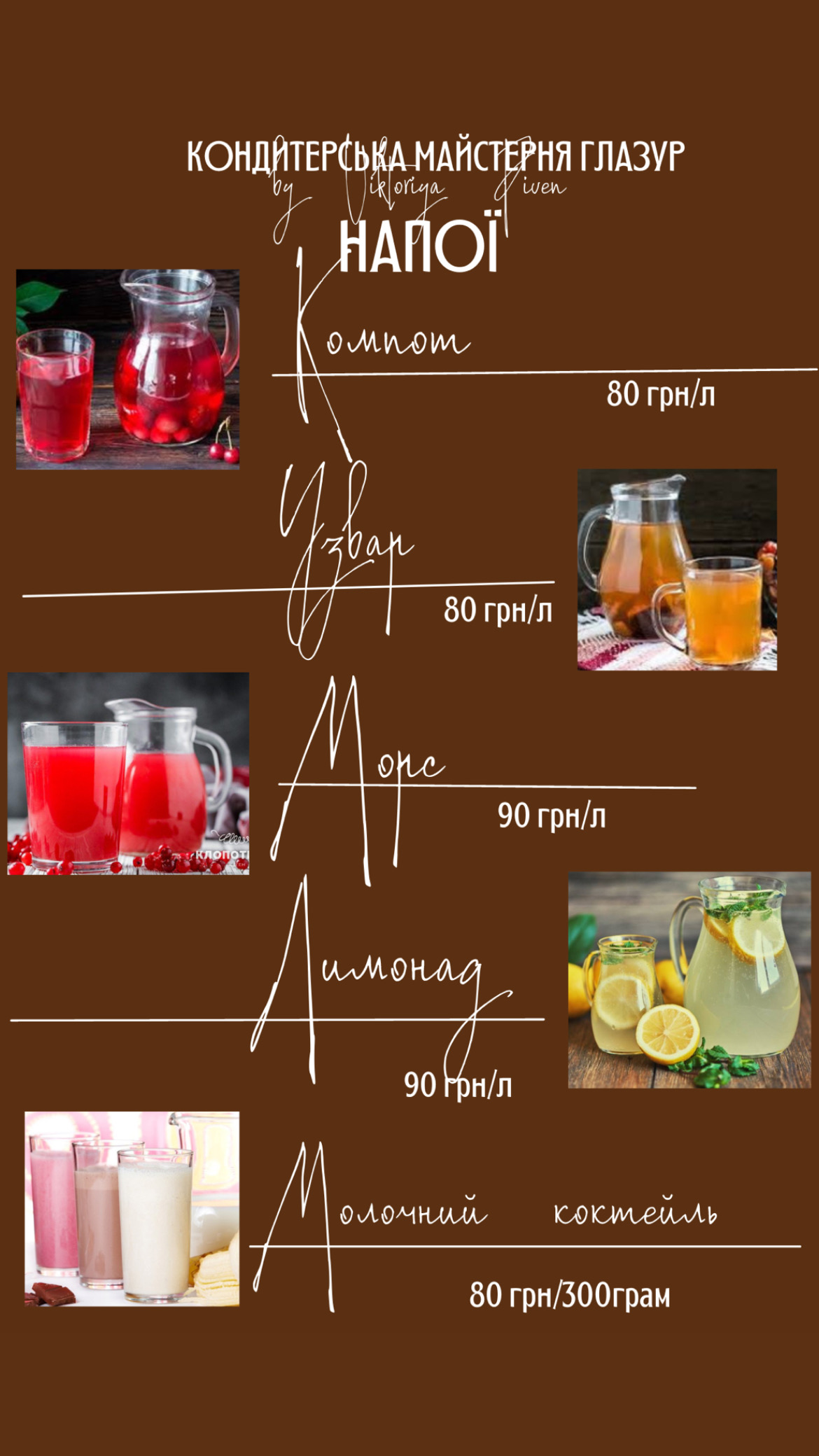 Kondytersʹka Maysternya "Hlazur" menu 12