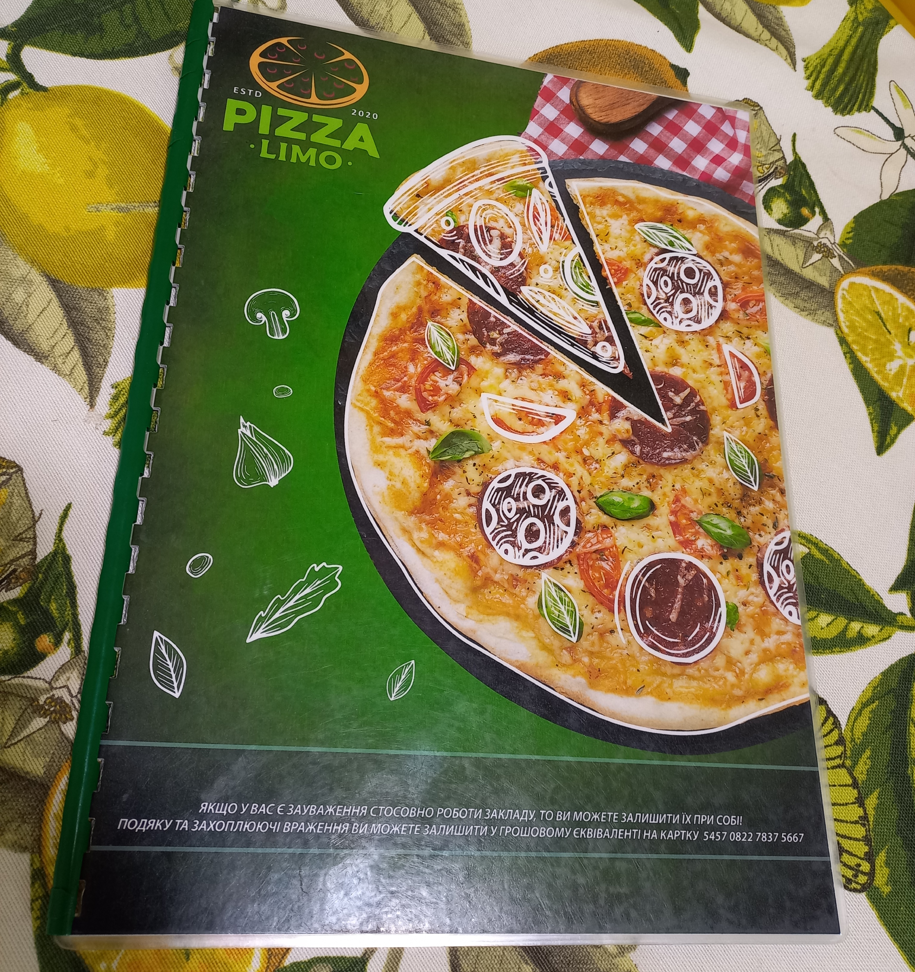 Pizza Limo menu 8