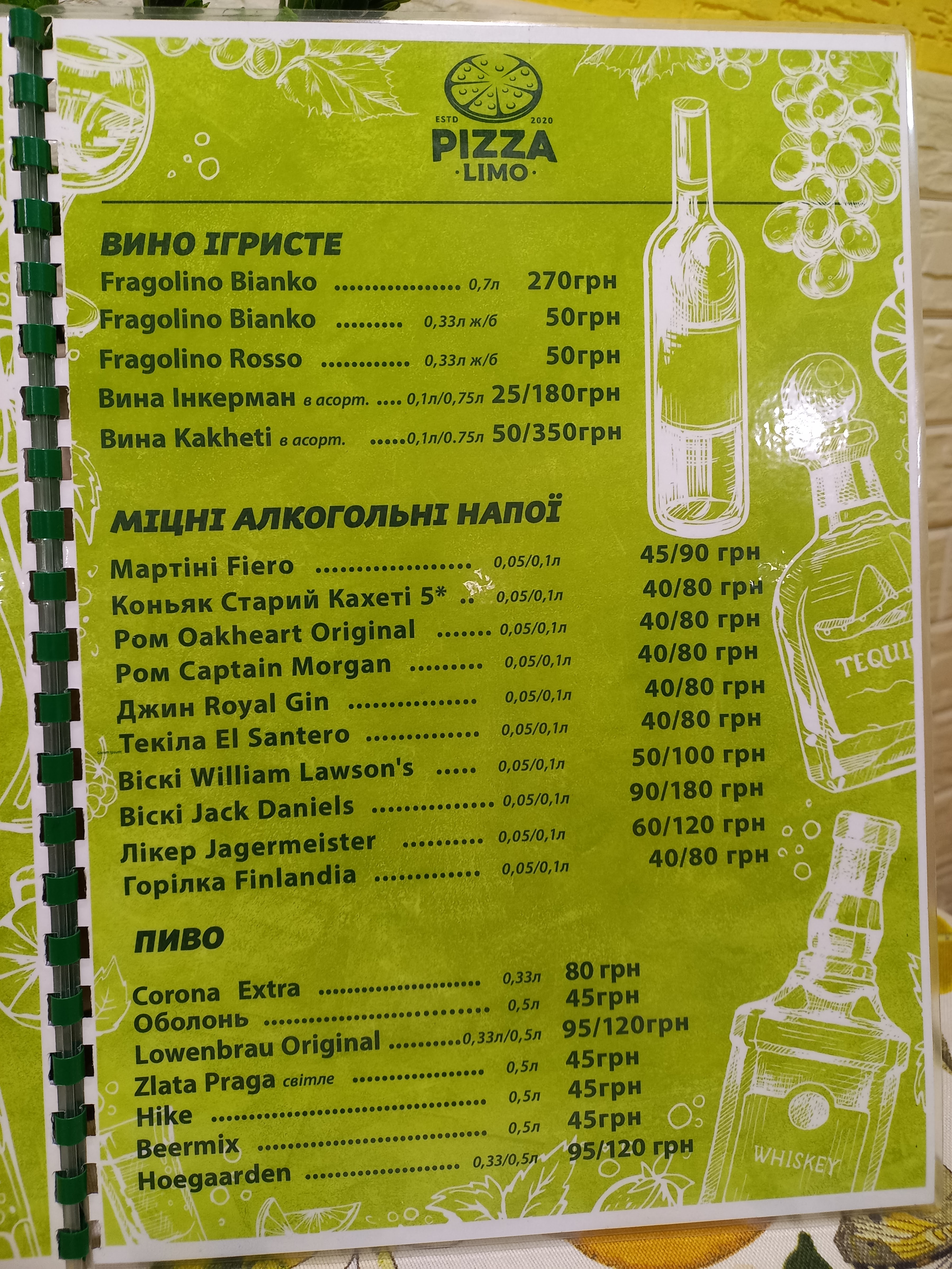 Pizza Limo menu 9