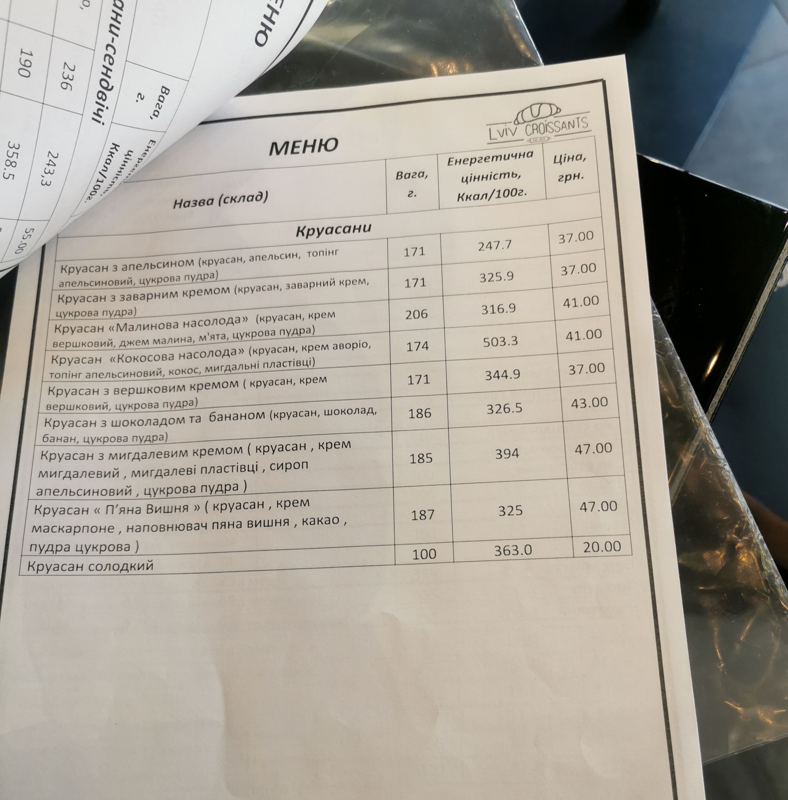 Lviv Croissants menu 11