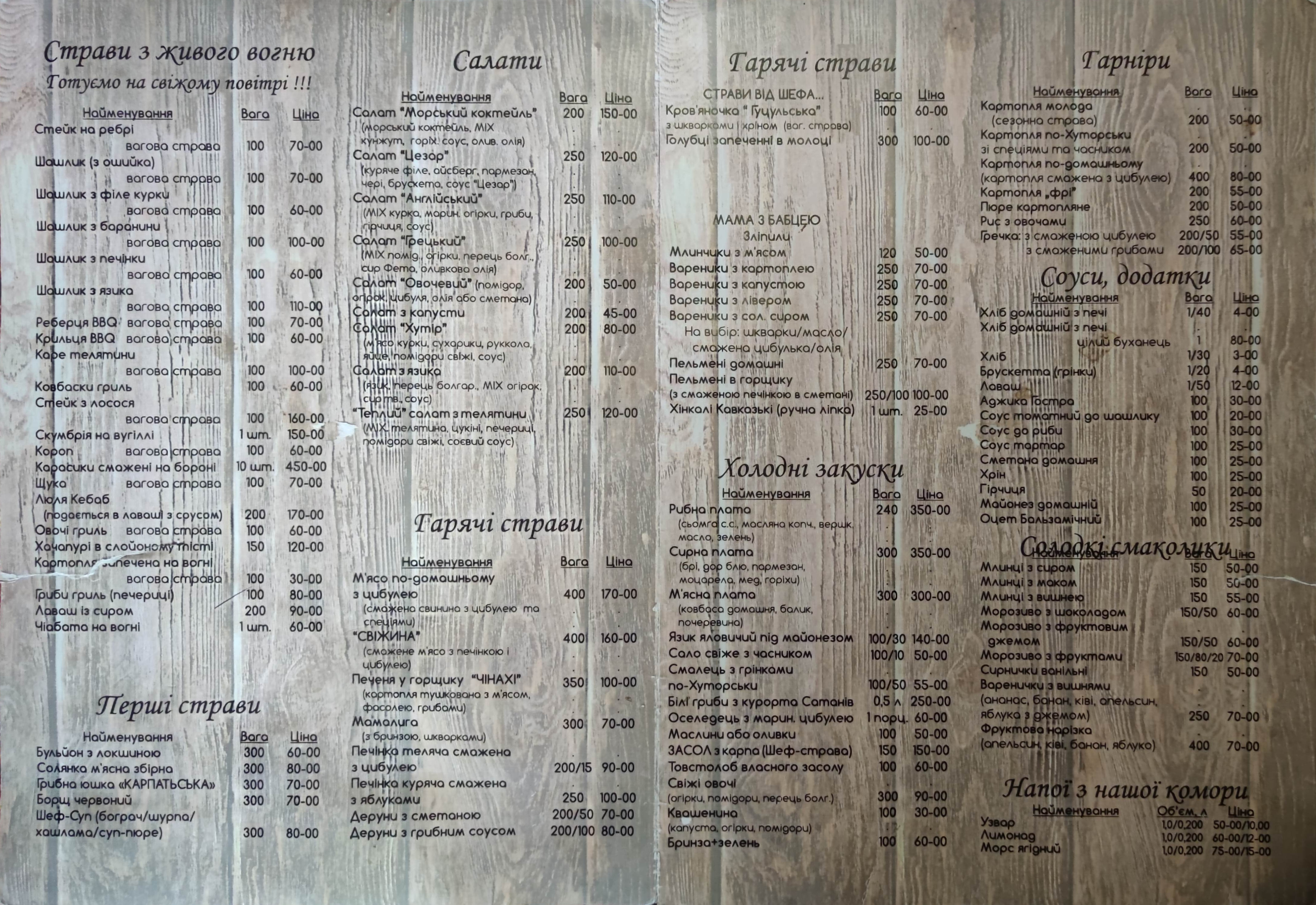 Khutir menu 1