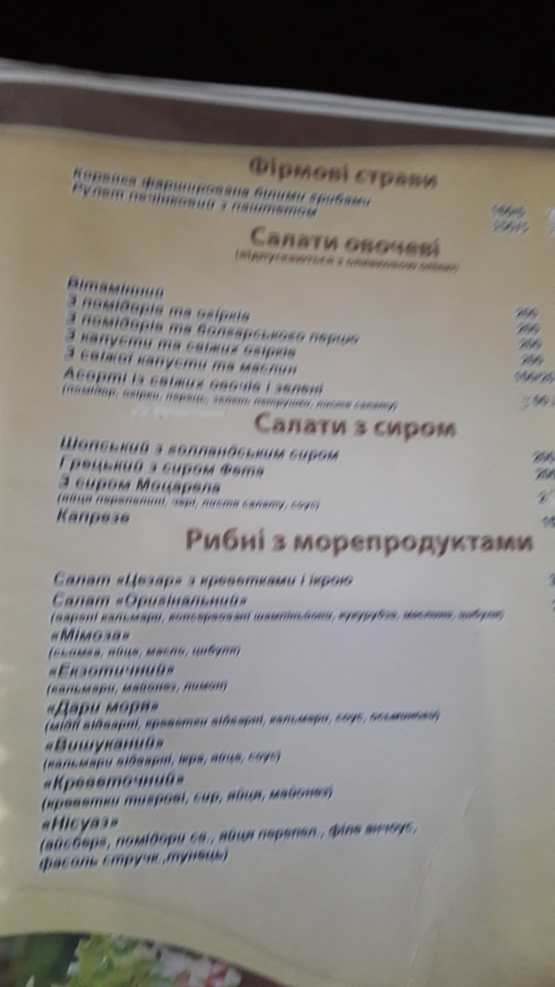 Viktan menu 1
