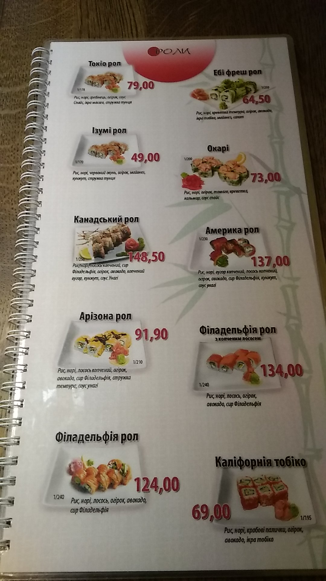 Sushi-Bar menu 6