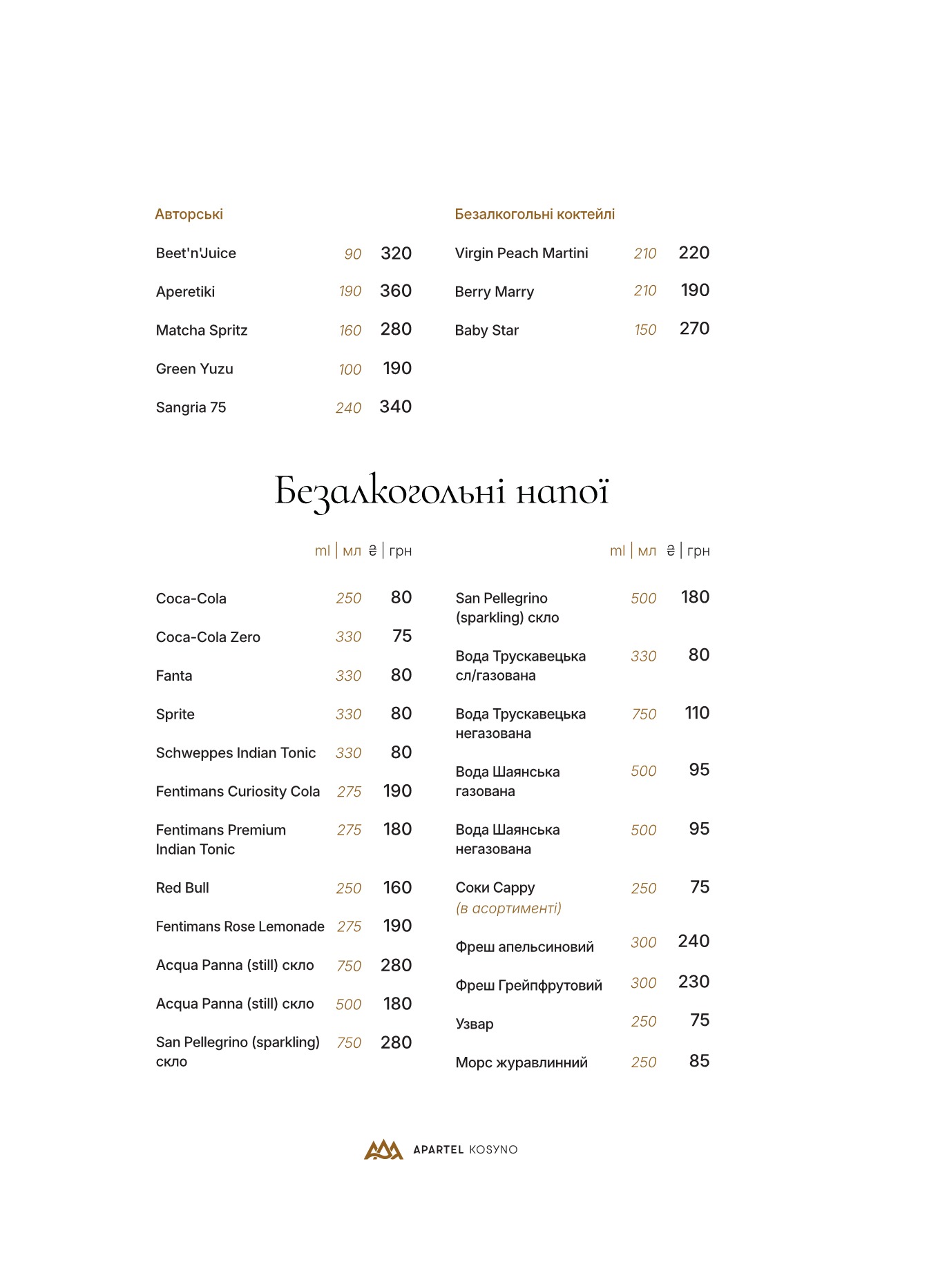 GRANO menu 5