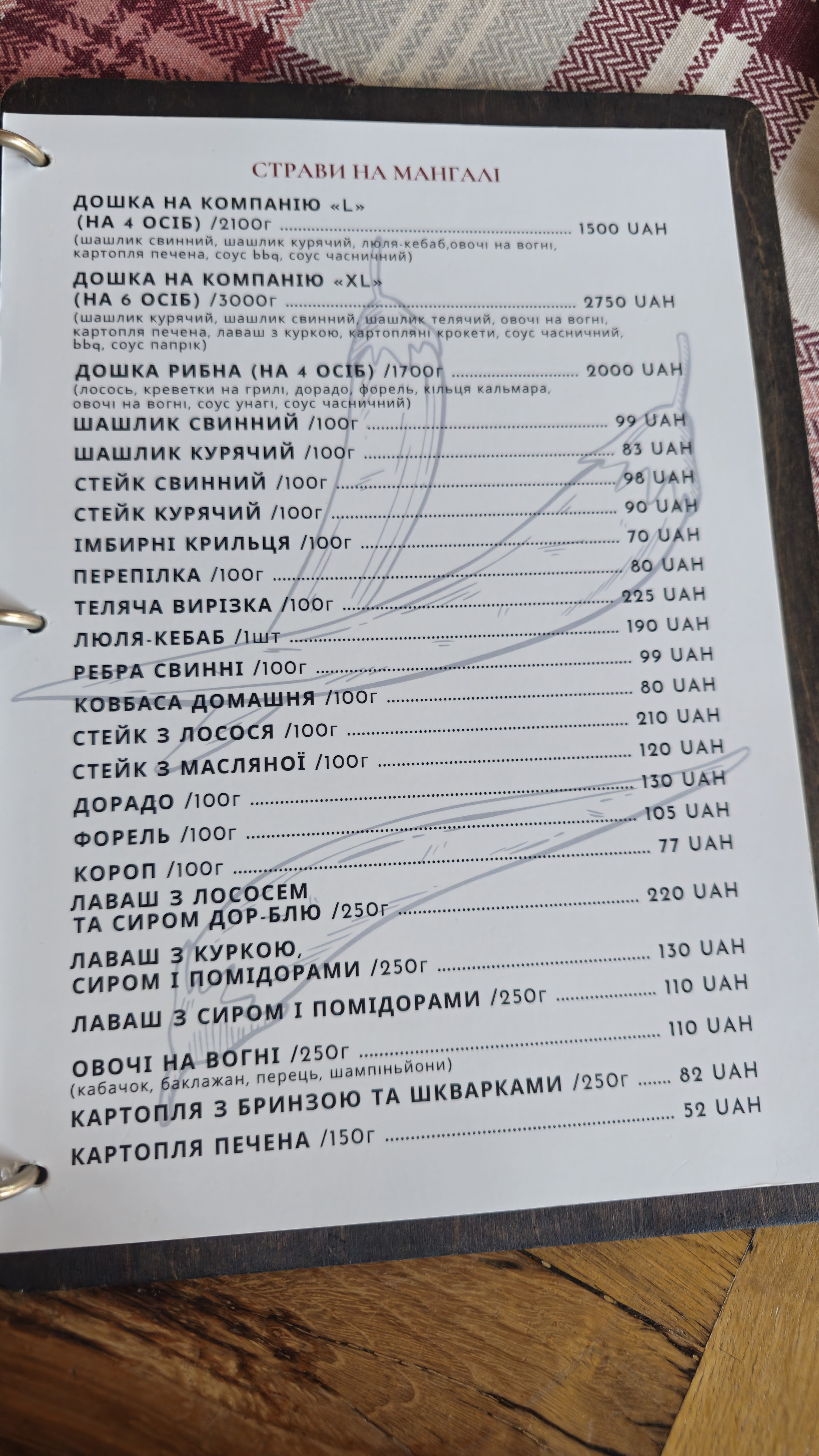 Кафе «Паприка» Виноградів menu 3