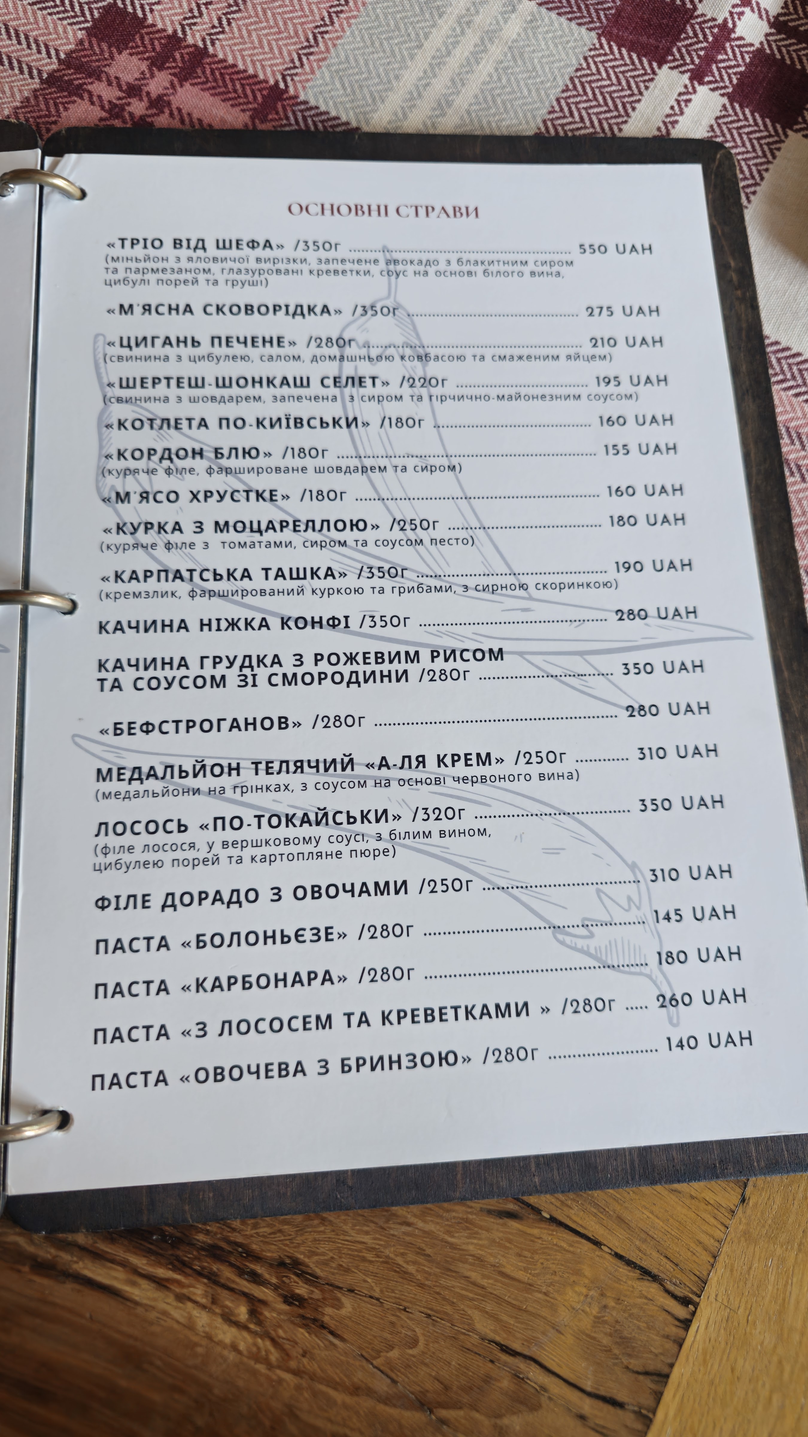Кафе «Паприка» Виноградів menu 4