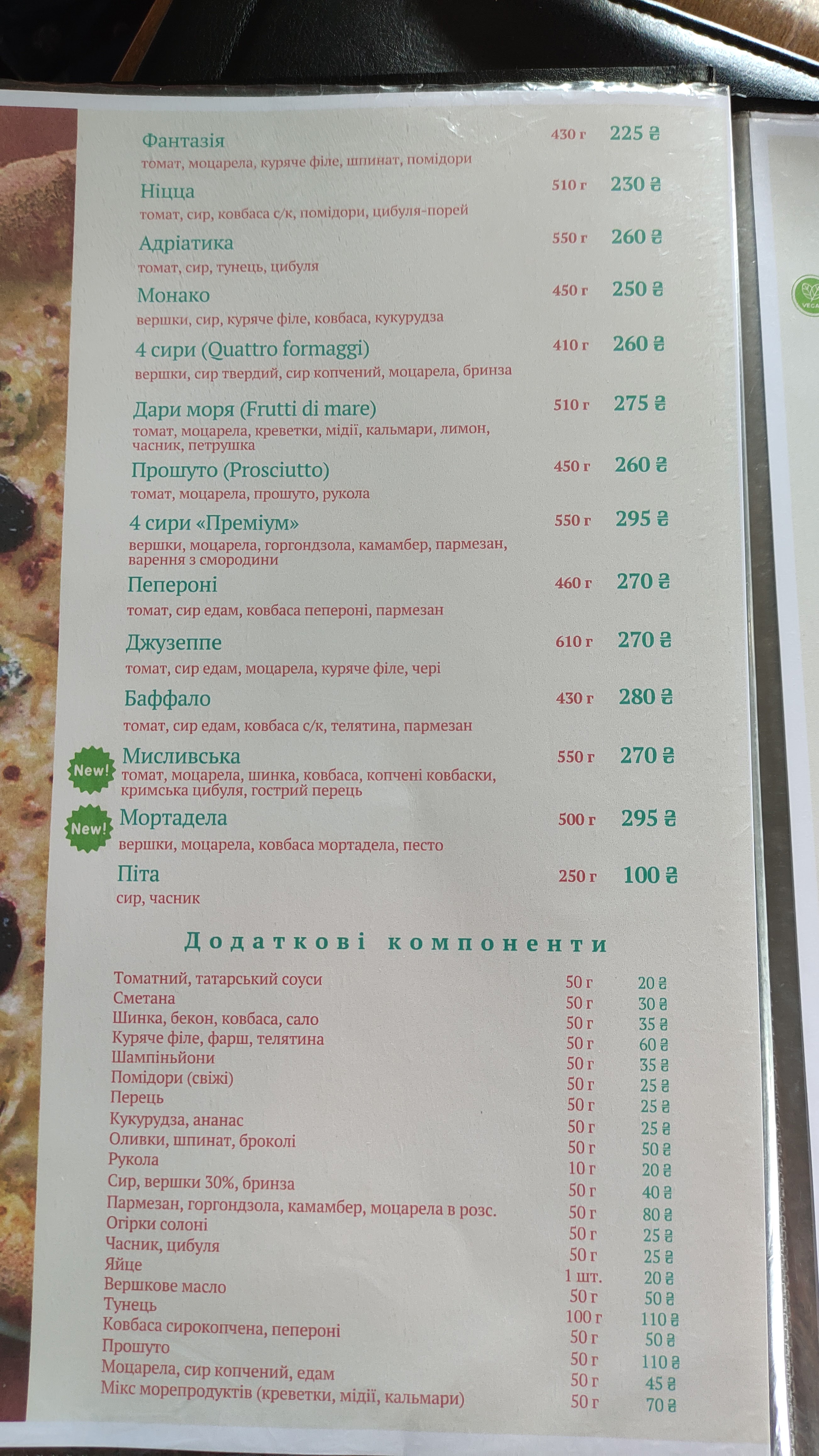 Pizzeria Kolizey (Colosseum) menu 1