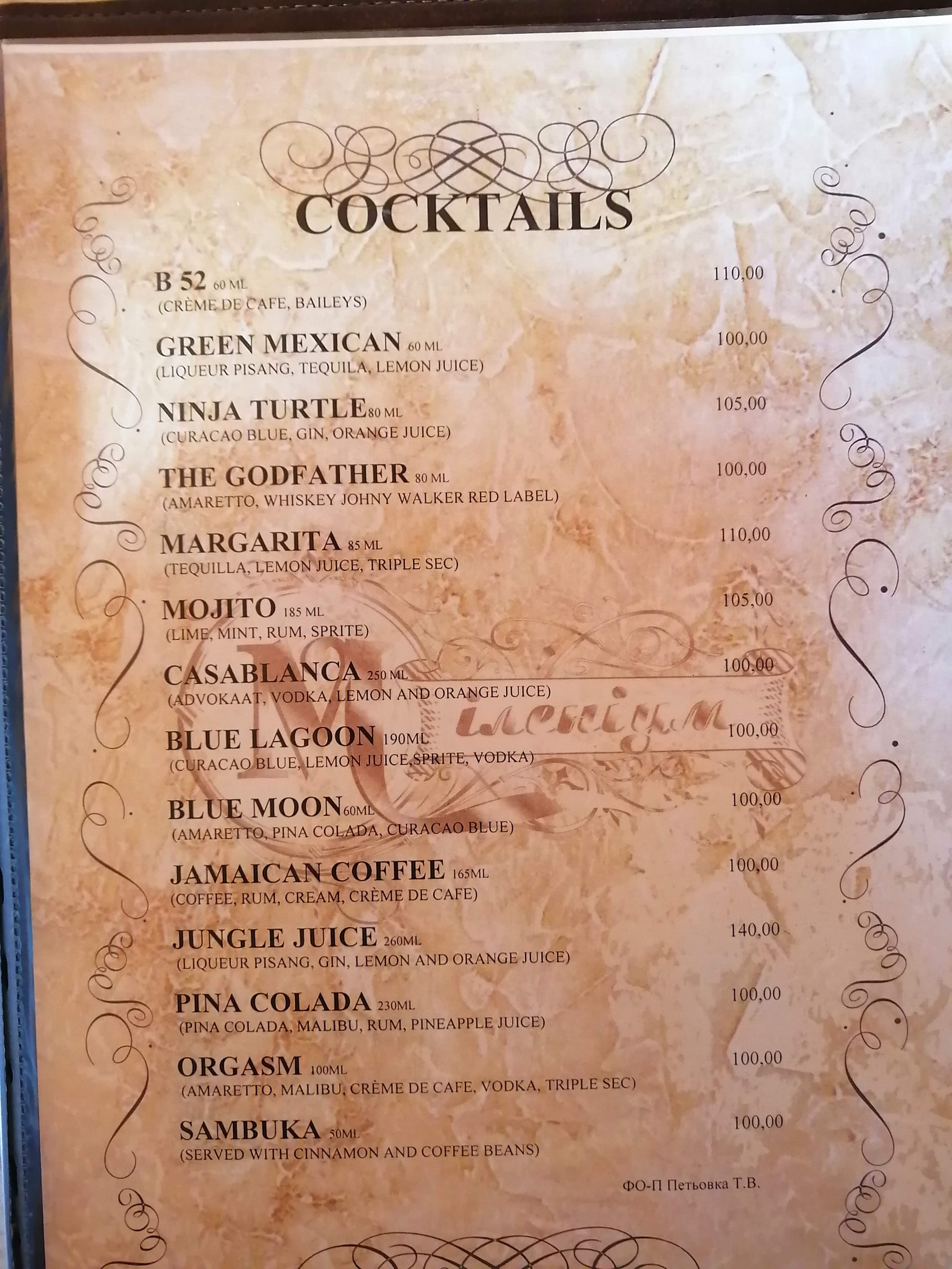 Milenium menu 5