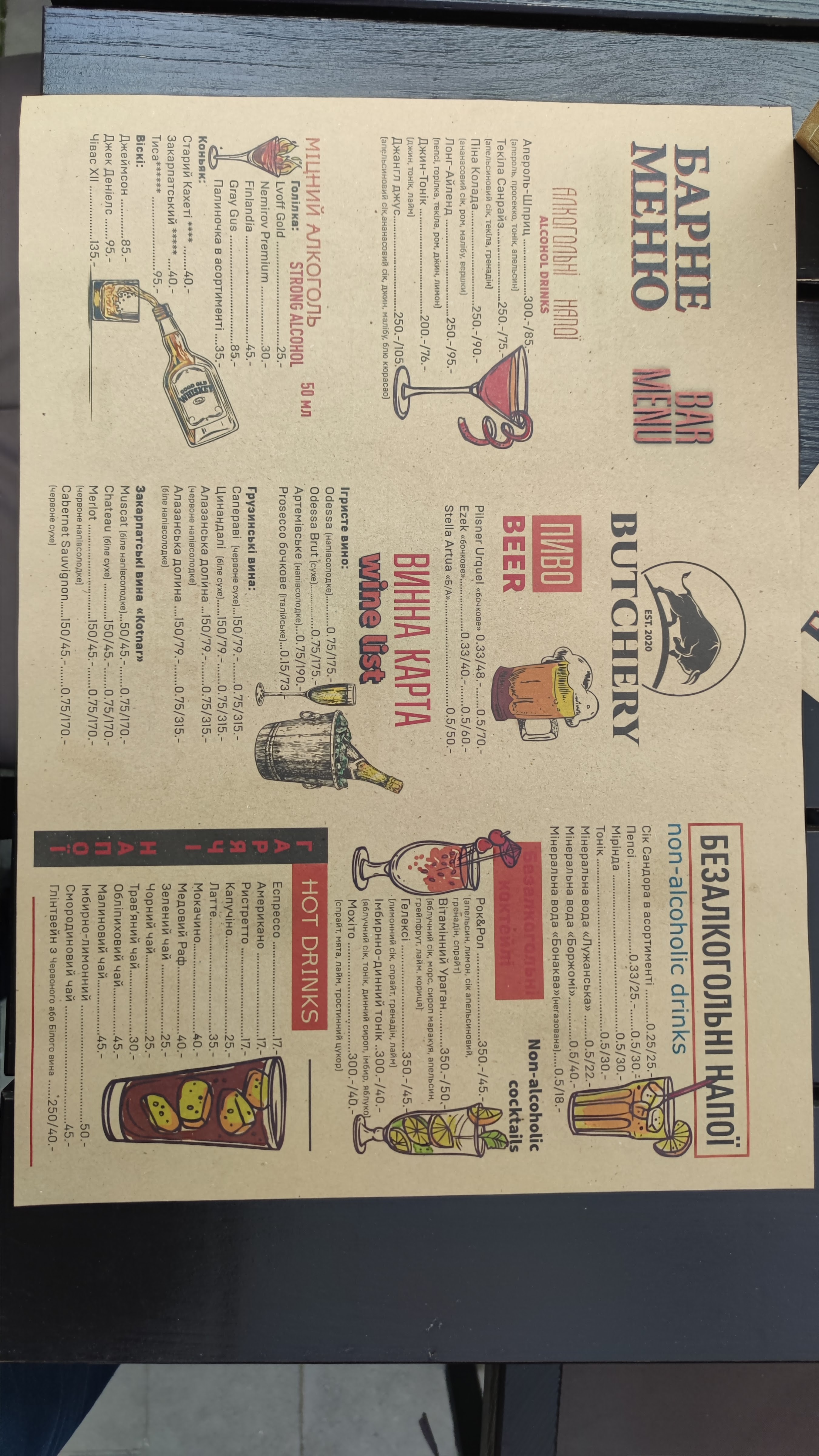 Butchery menu 8