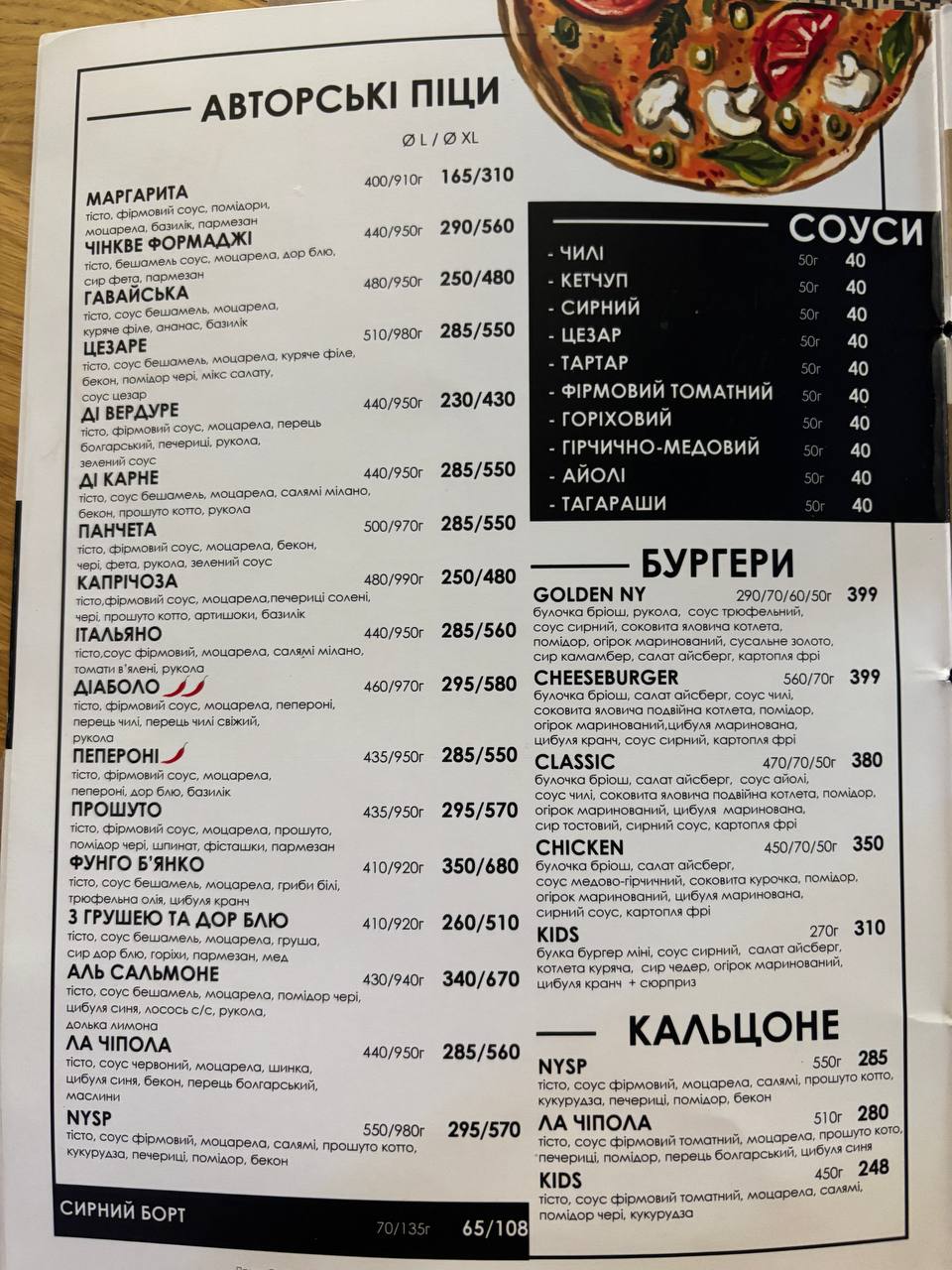 New York Street Pizza menu 1