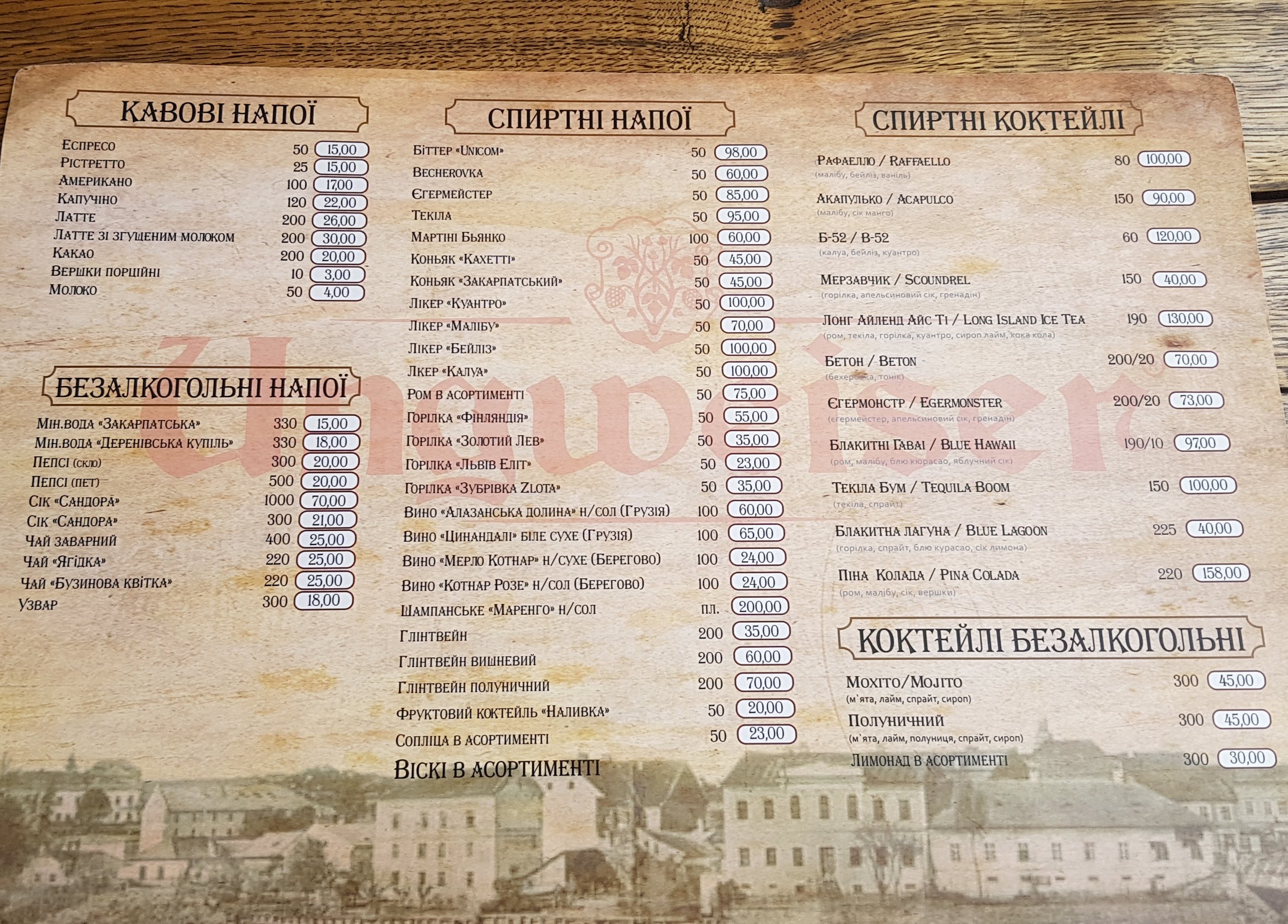 Ungweiser menu 2
