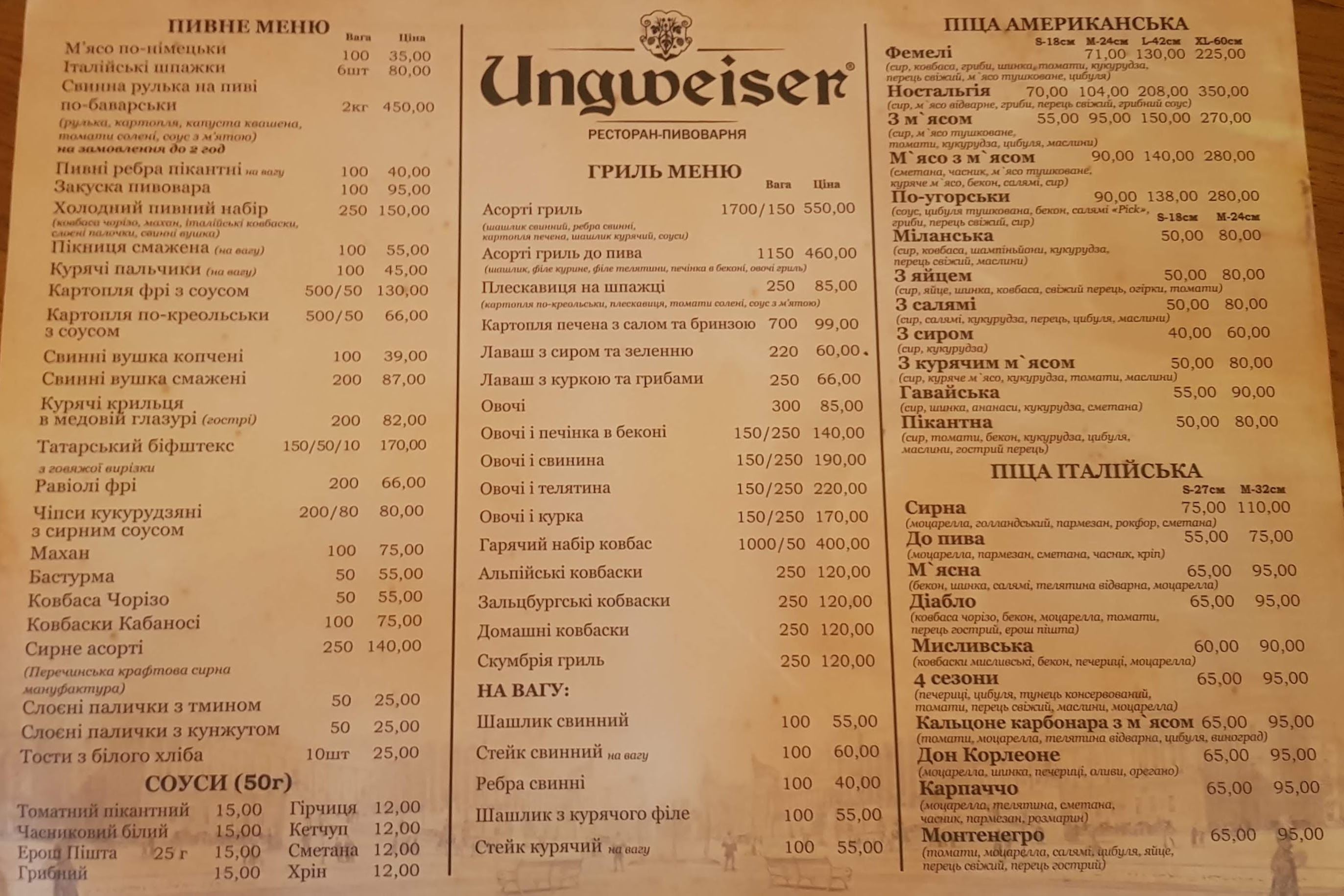 Ungweiser menu 9