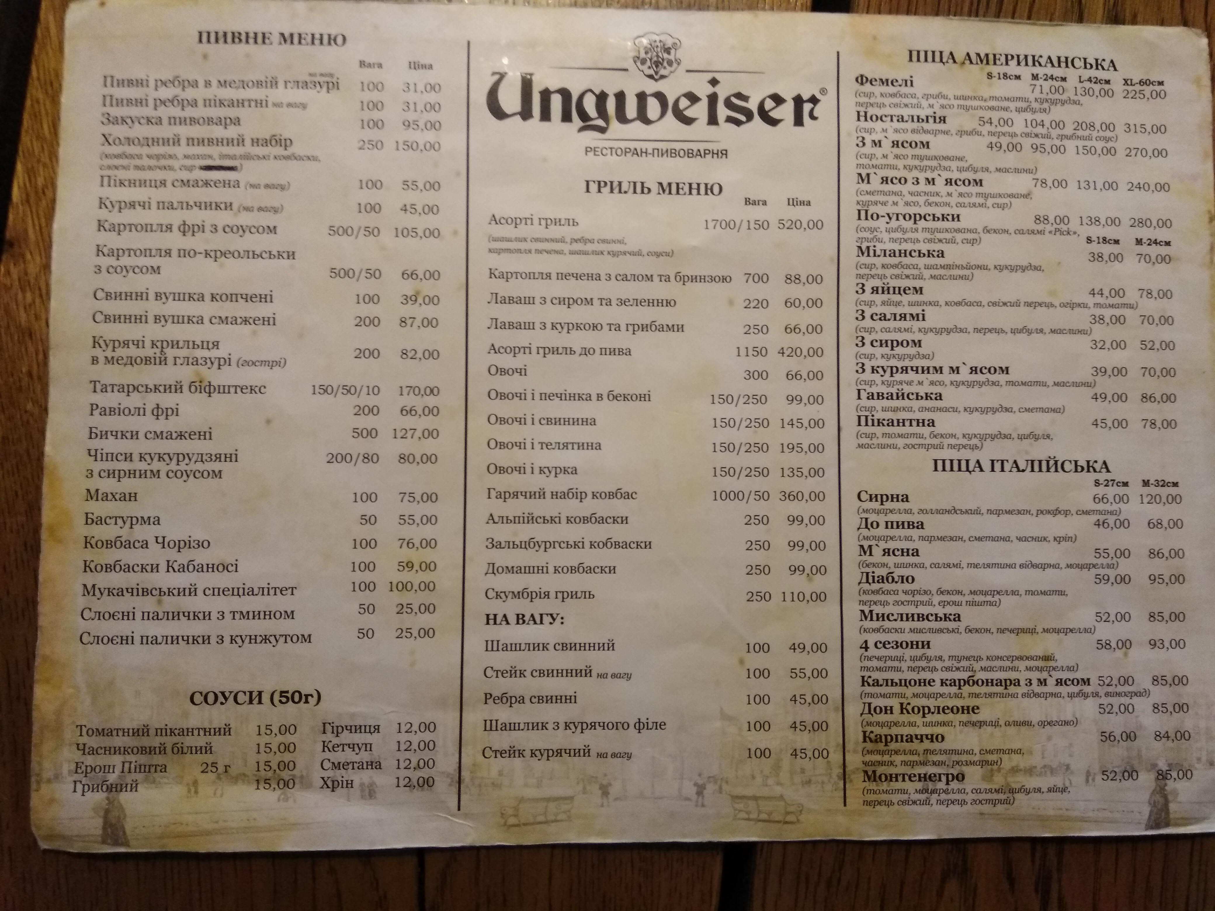 Ungweiser menu 10
