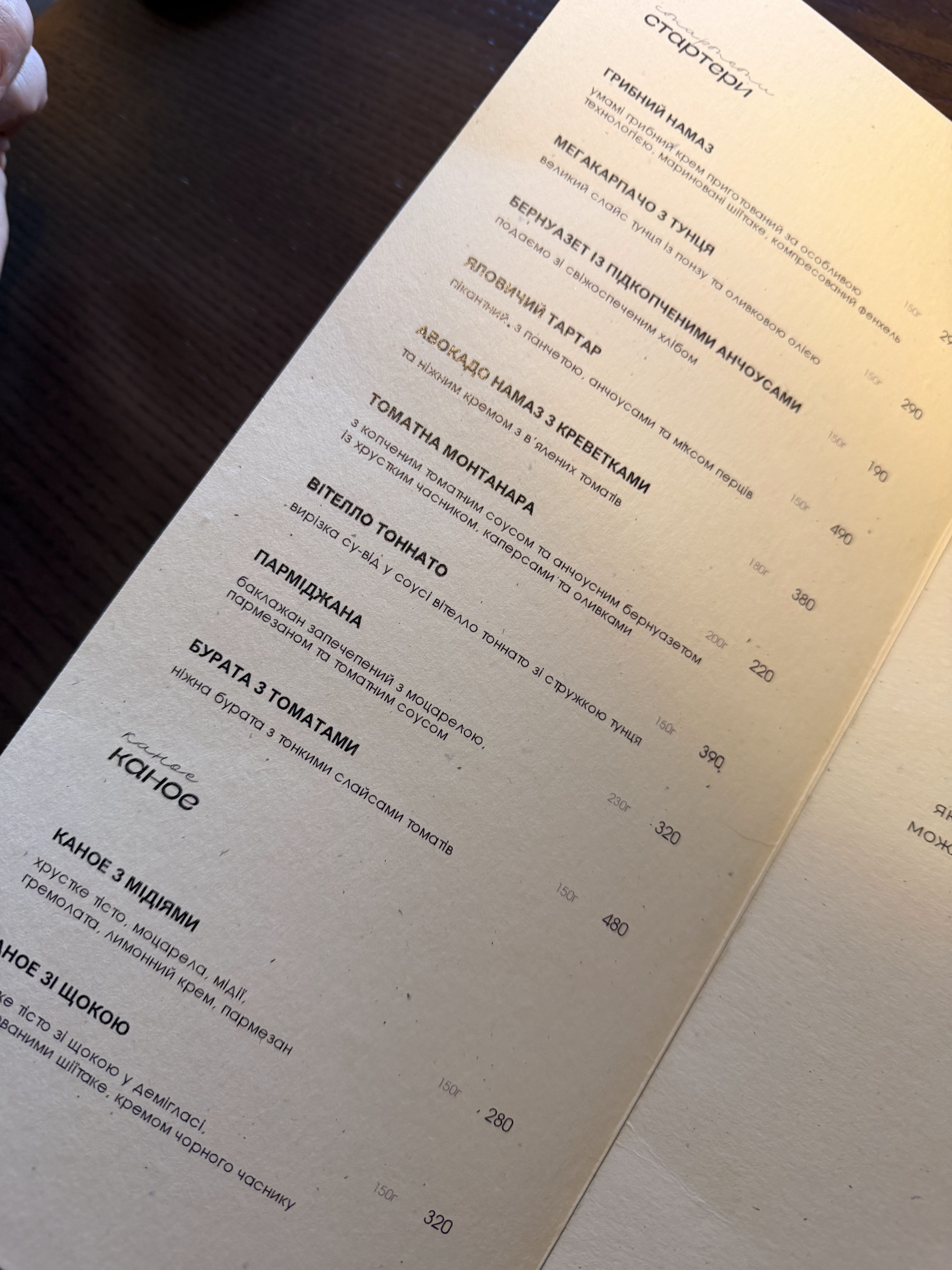 Tvoya Italiya menu 6