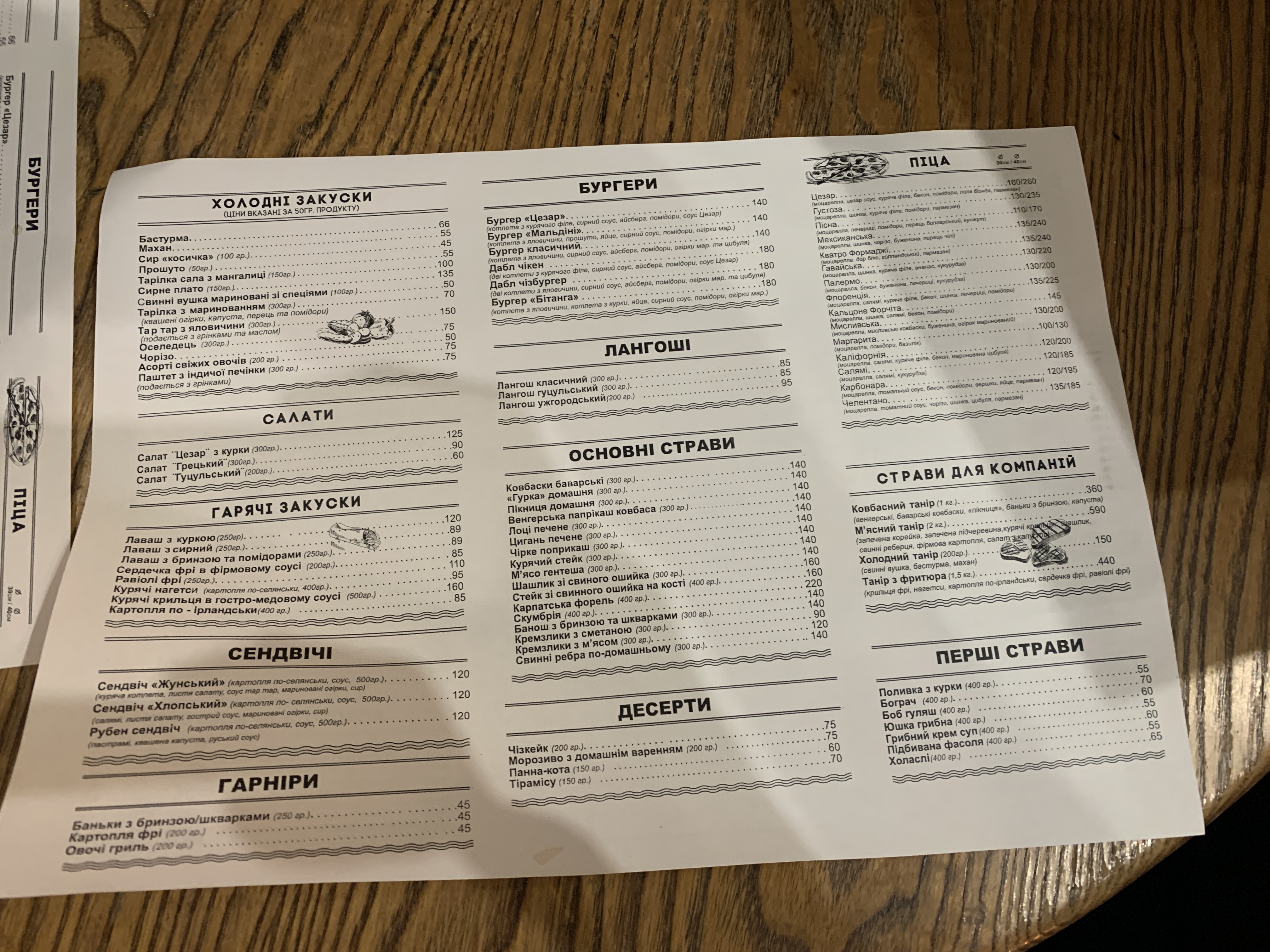 Hodynka menu 5