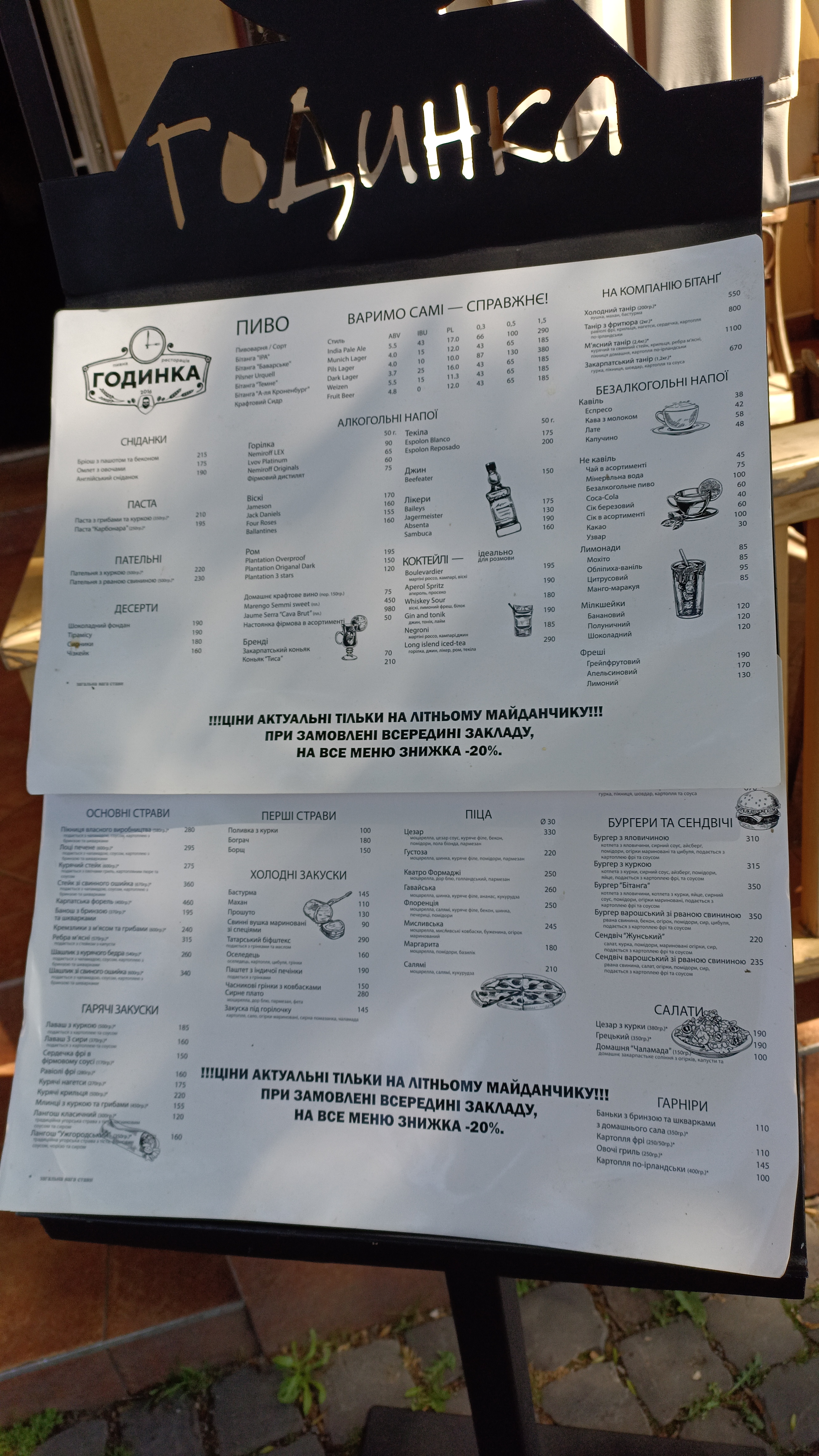 Hodynka menu 7