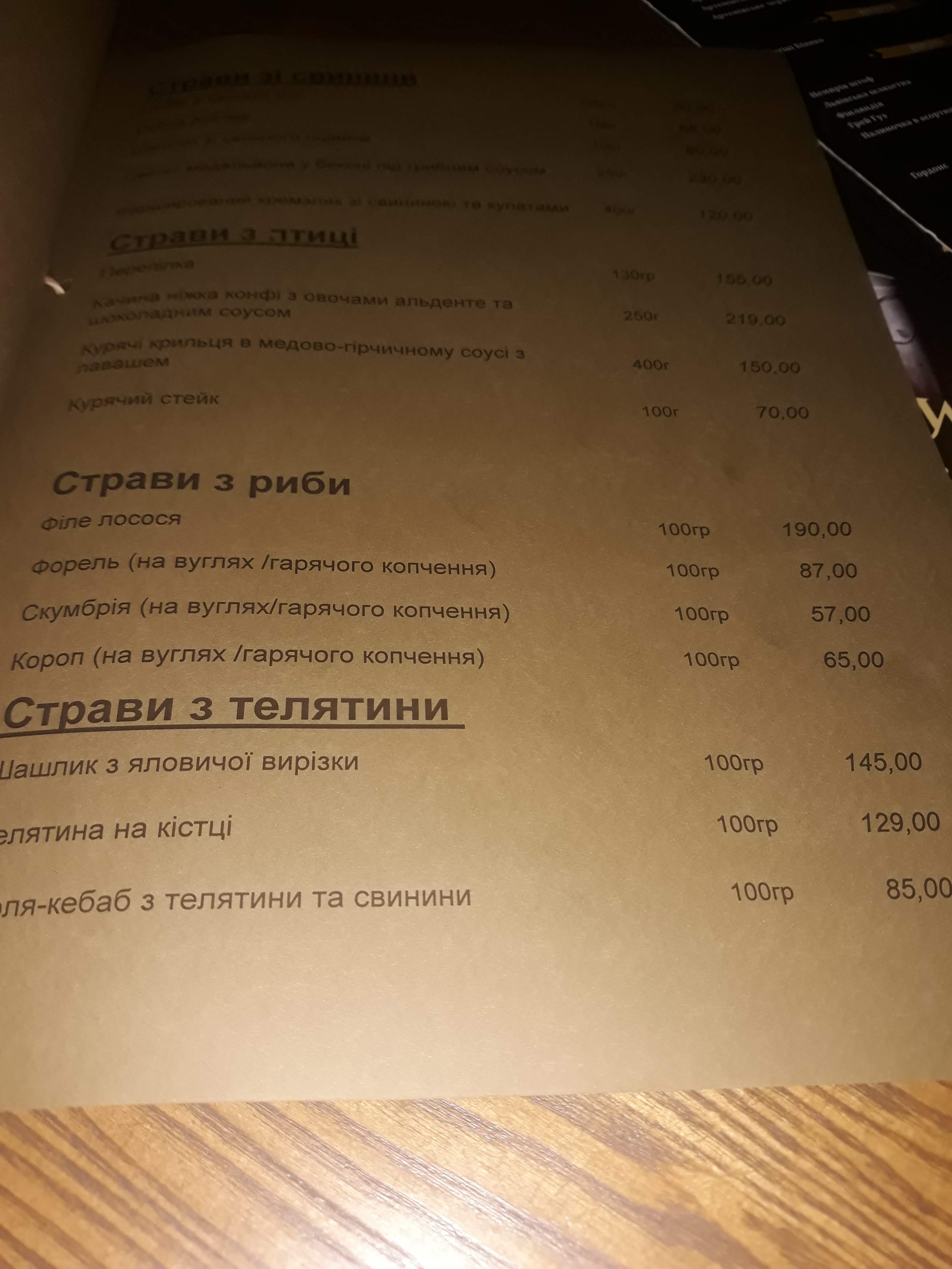 Lab Pub menu 12