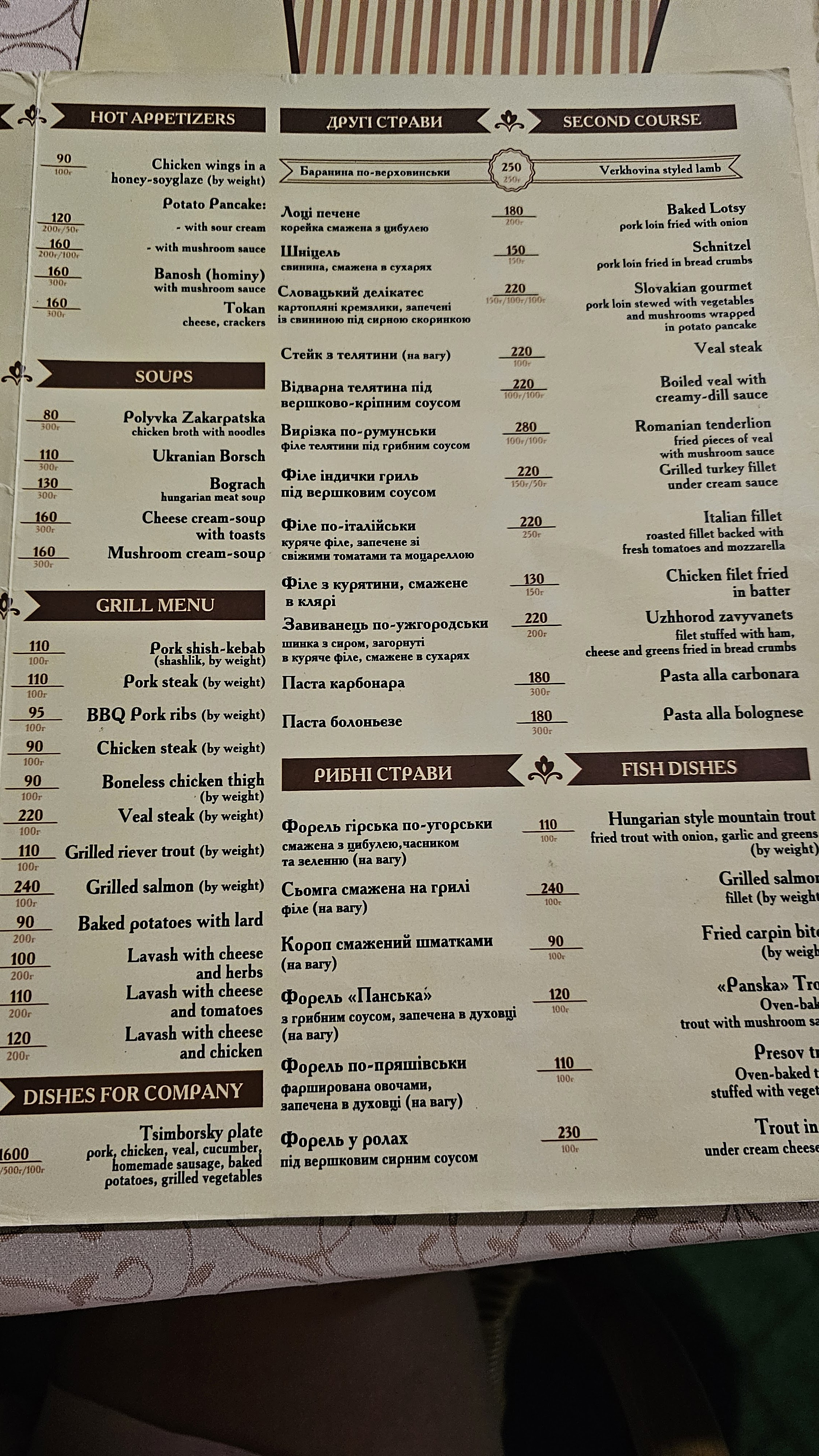 Ресторан-шале БАНОШ menu 4
