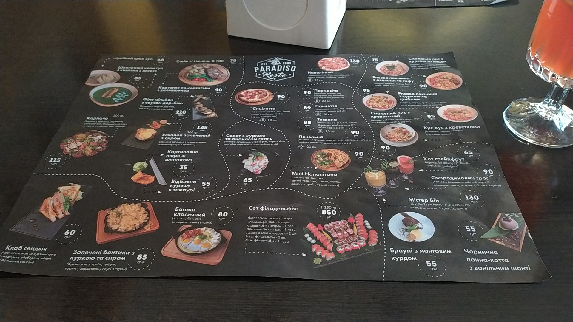 Paradiso resto pizza menu 4