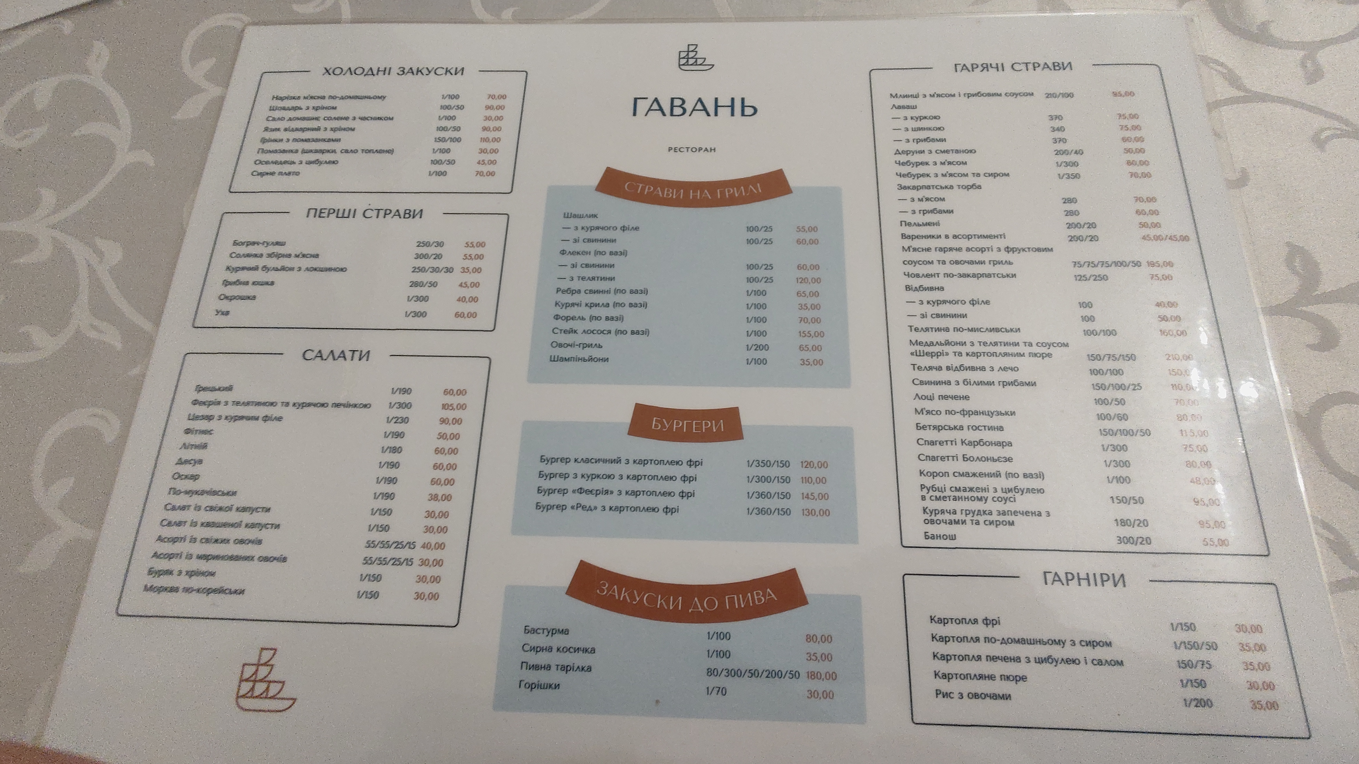 Havanʹ menu 4