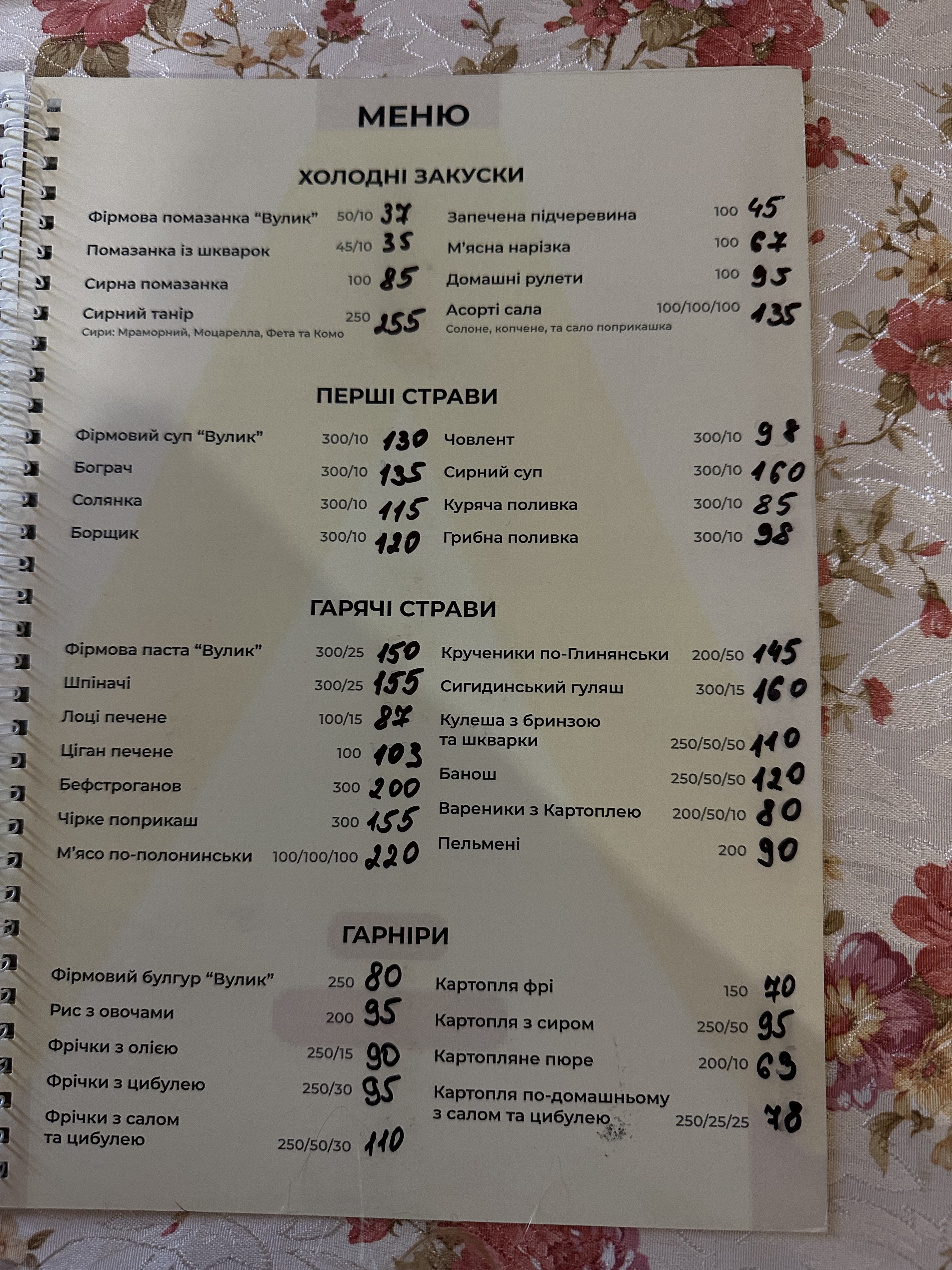 Restoran Vulyk menu 8