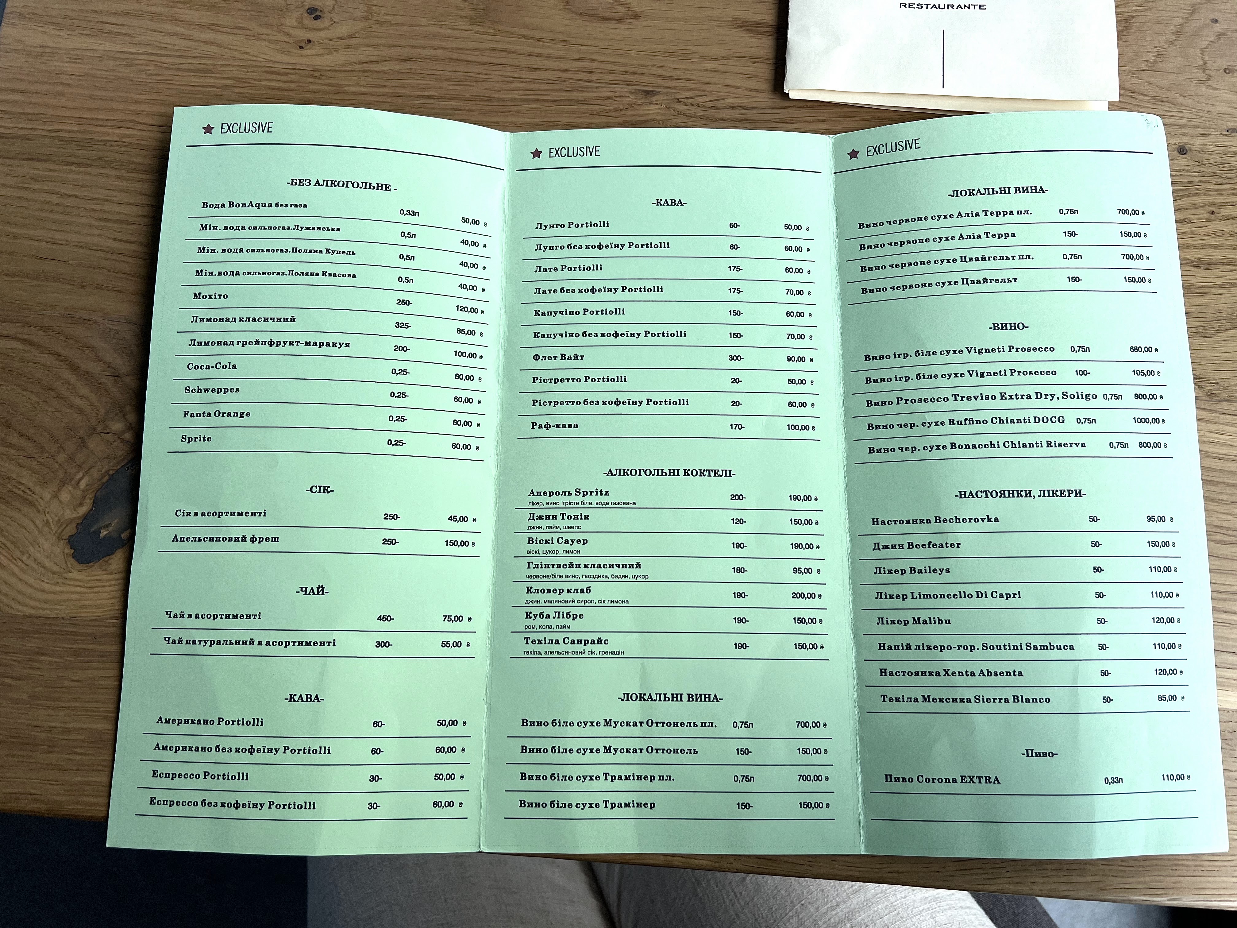 Chefs Restaurante menu 5