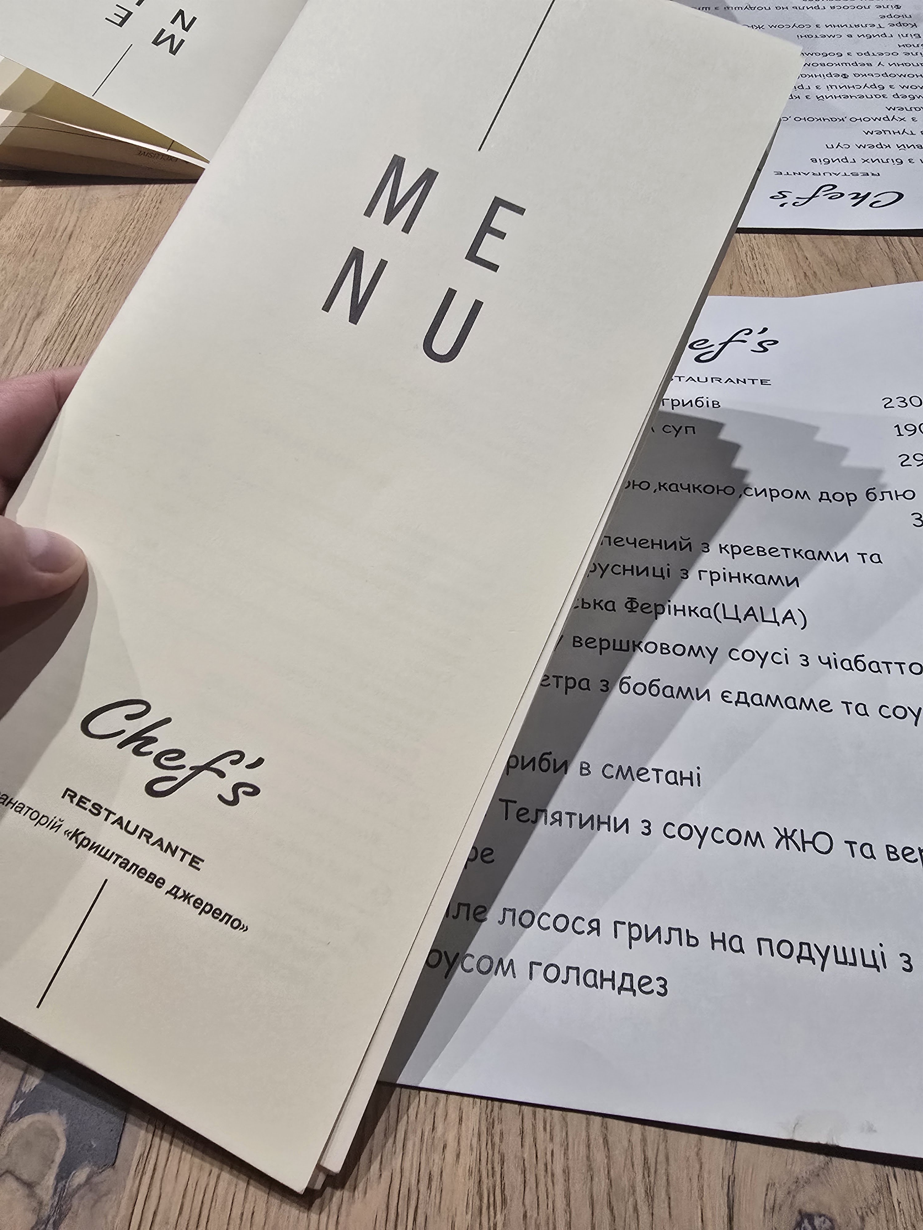 Chefs Restaurante menu 11