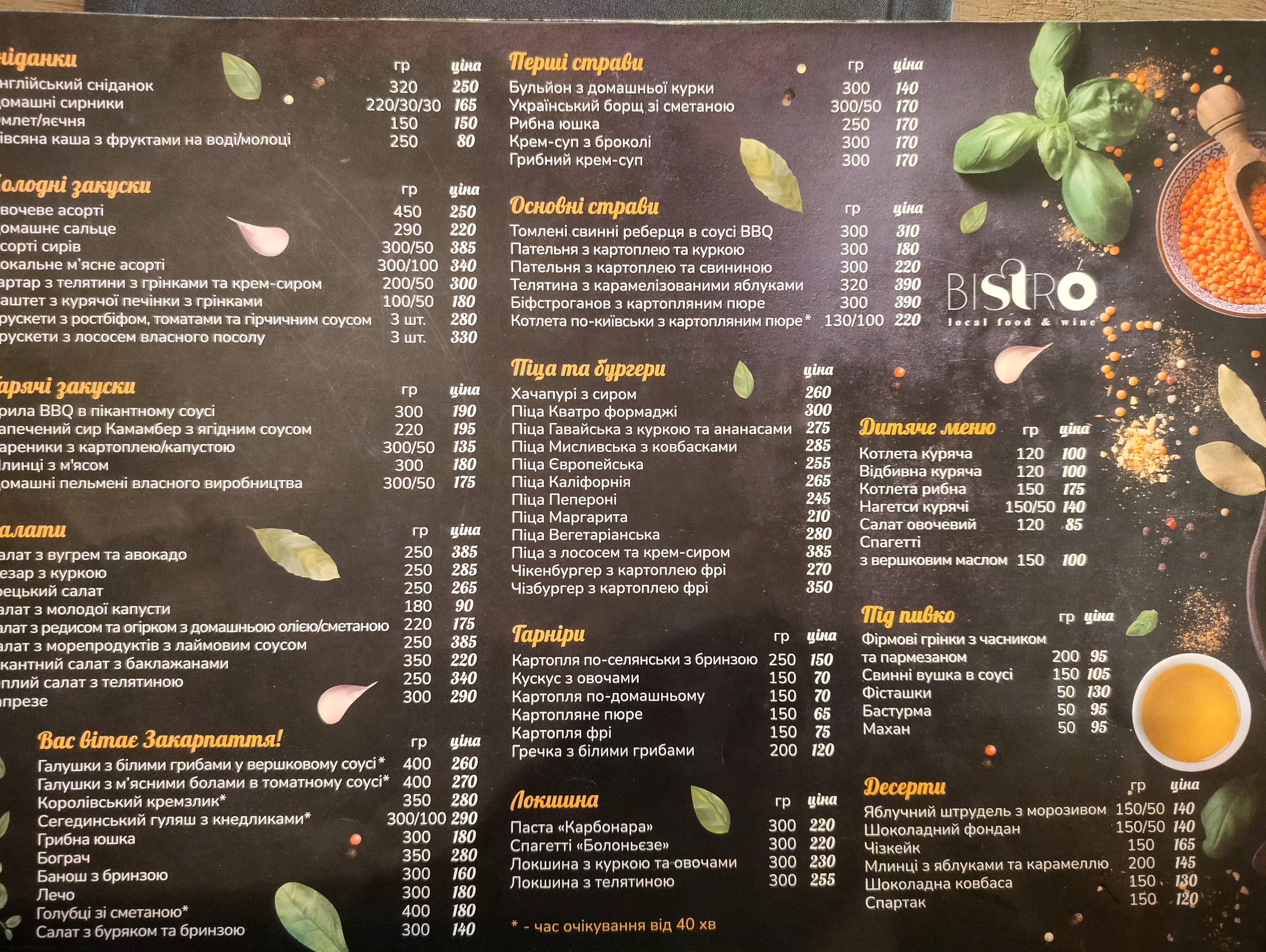 Ресторан Vatra menu 4
