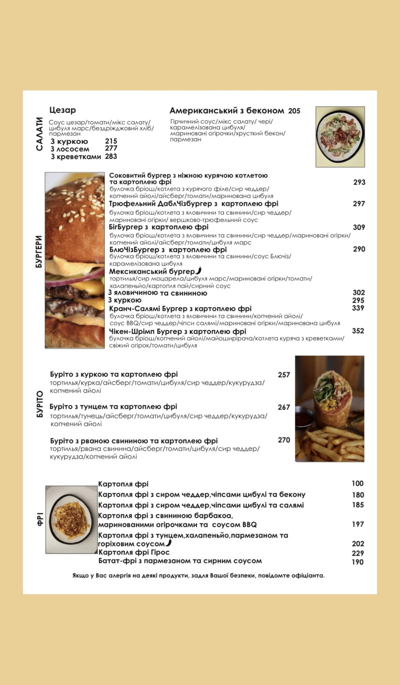 Pitseriya menu 2
