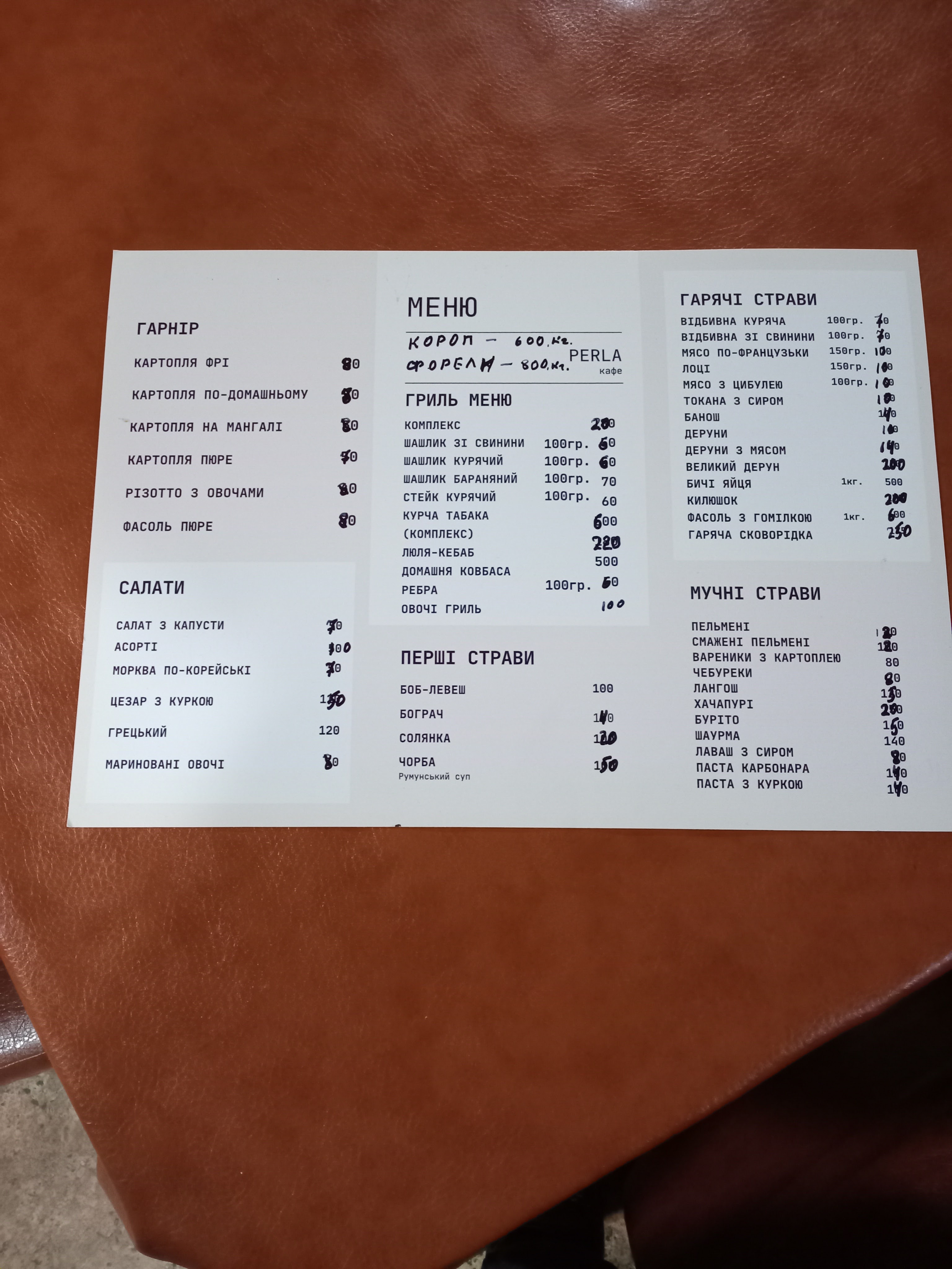 Kafe Perla menu 4
