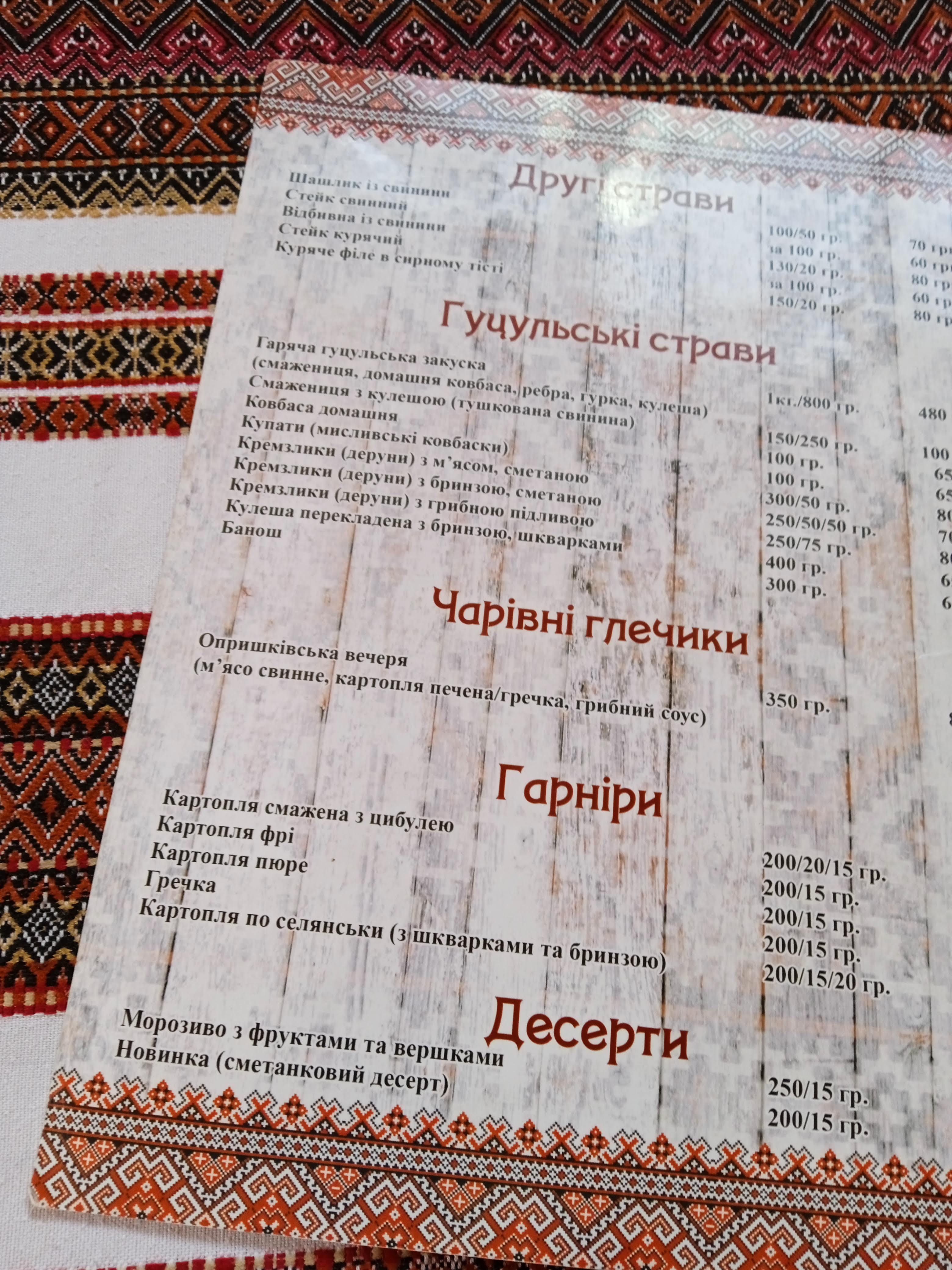 Kolyba-Muzey menu 7